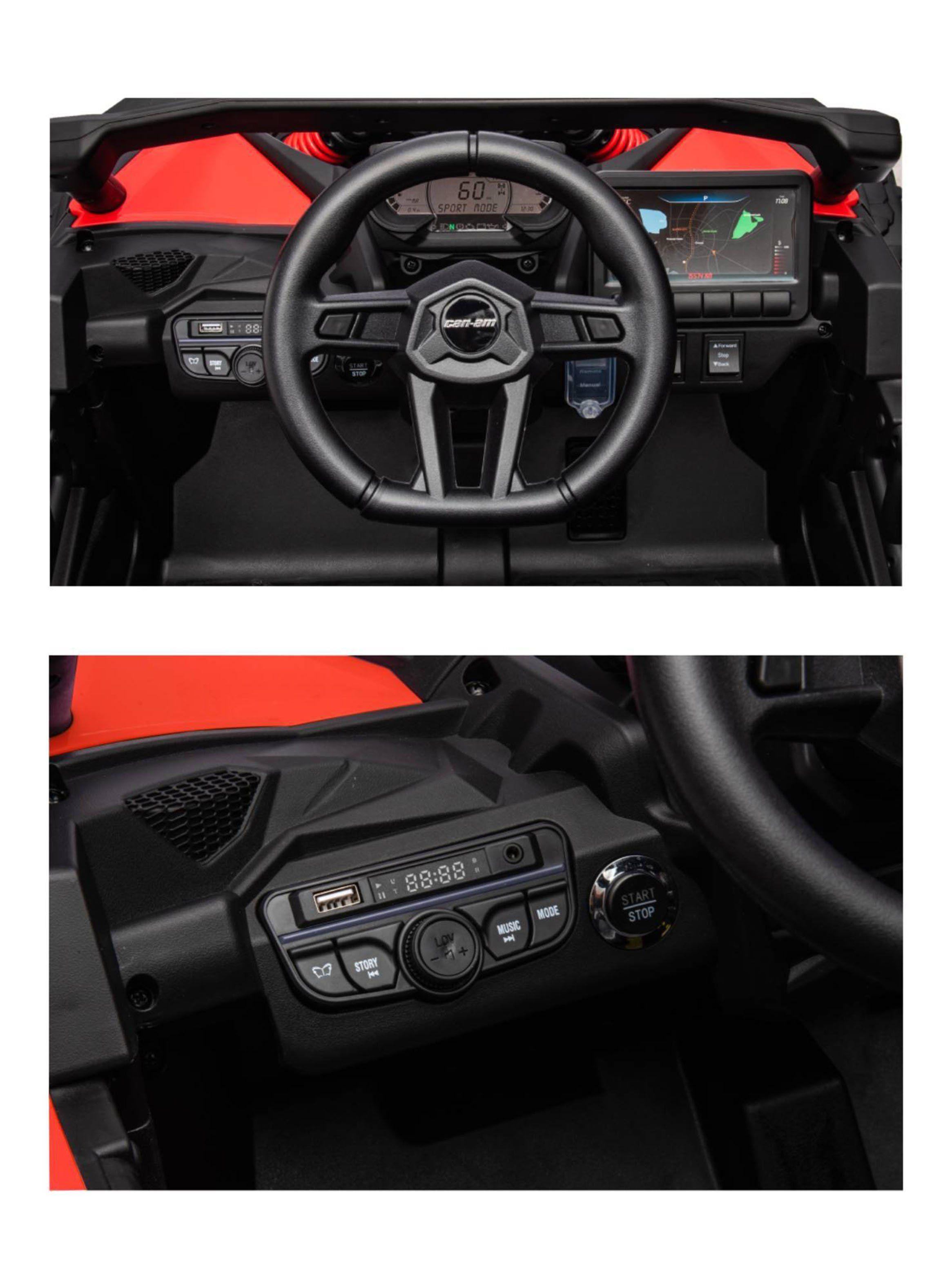 Auto Batería Buggy Canam Maverick Rojo 12-5