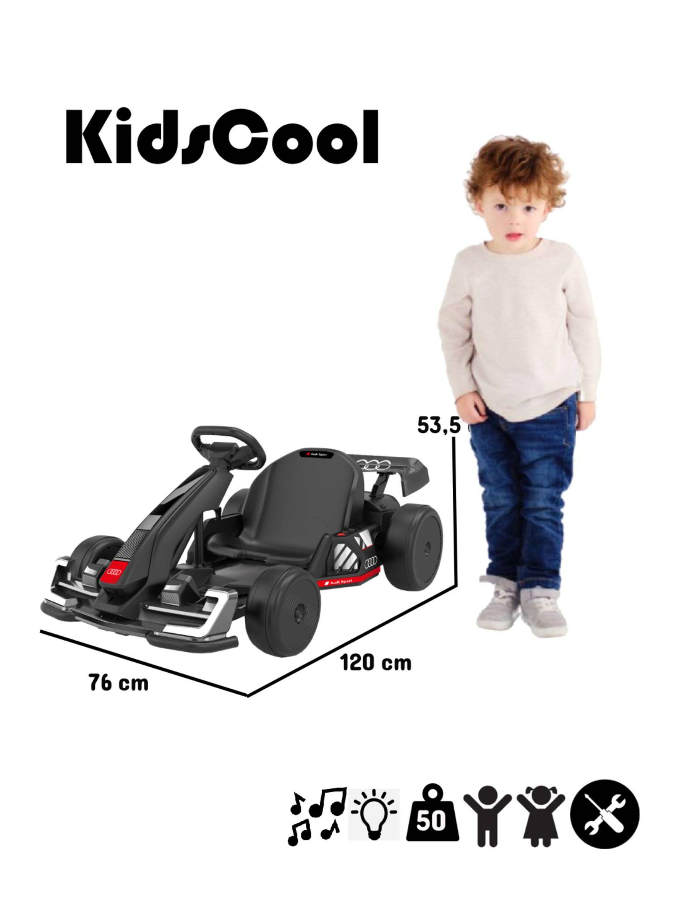 Auto Batería Go Kart Drift Audi Negro 24V-1