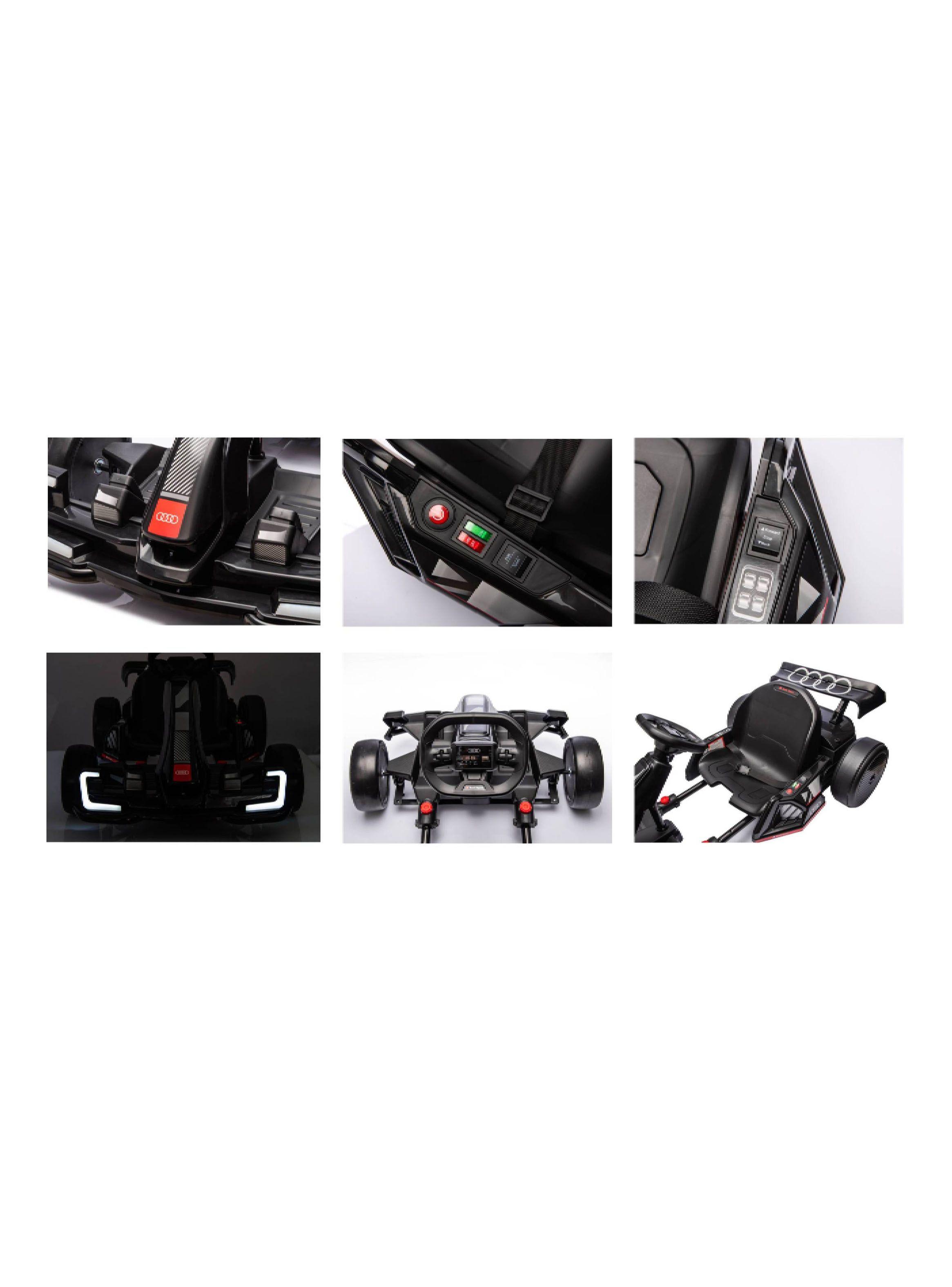 Auto Batería Go Kart Drift Audi Negro 24V-5