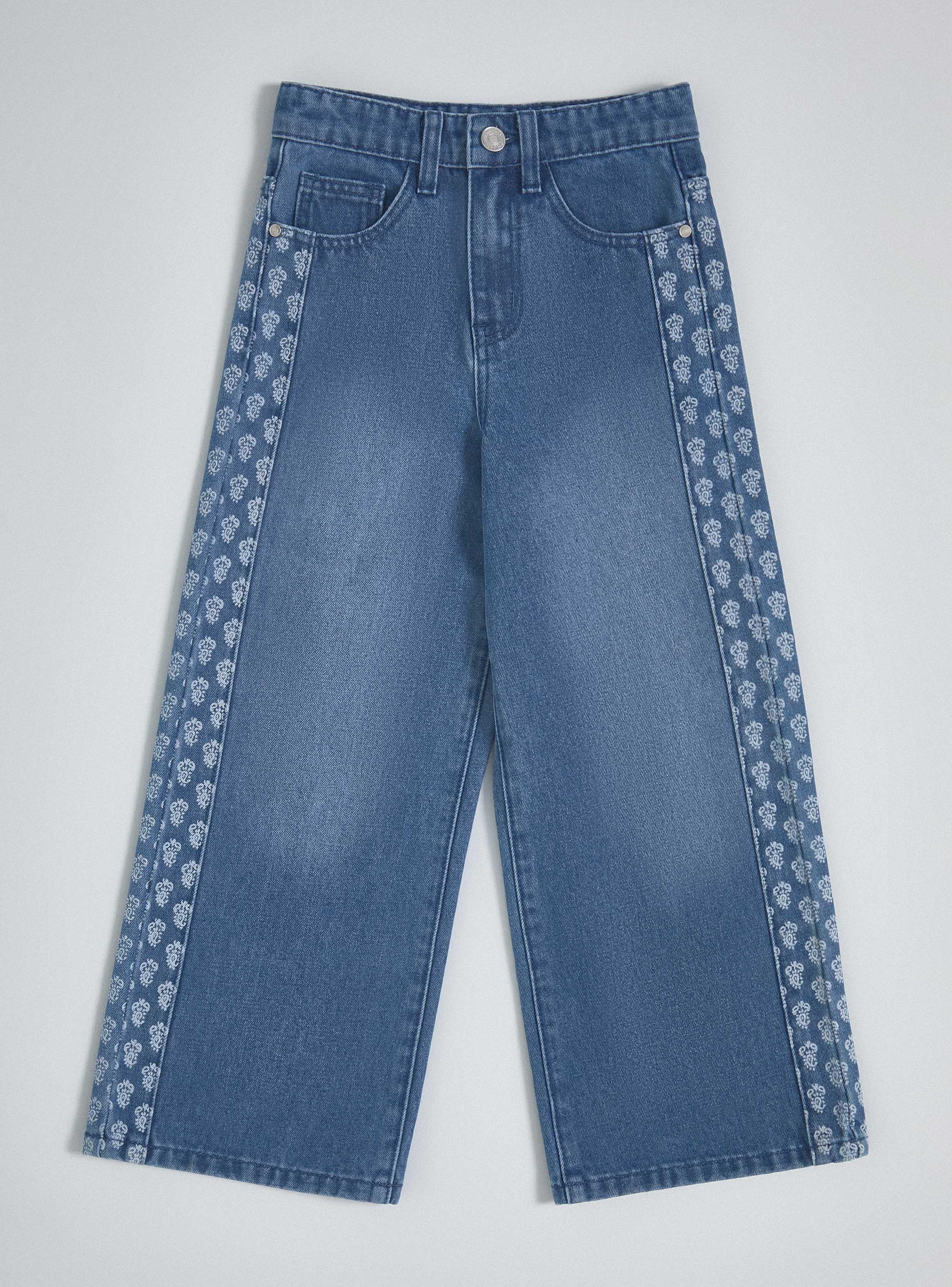 Jeans Panel con Estampado-2