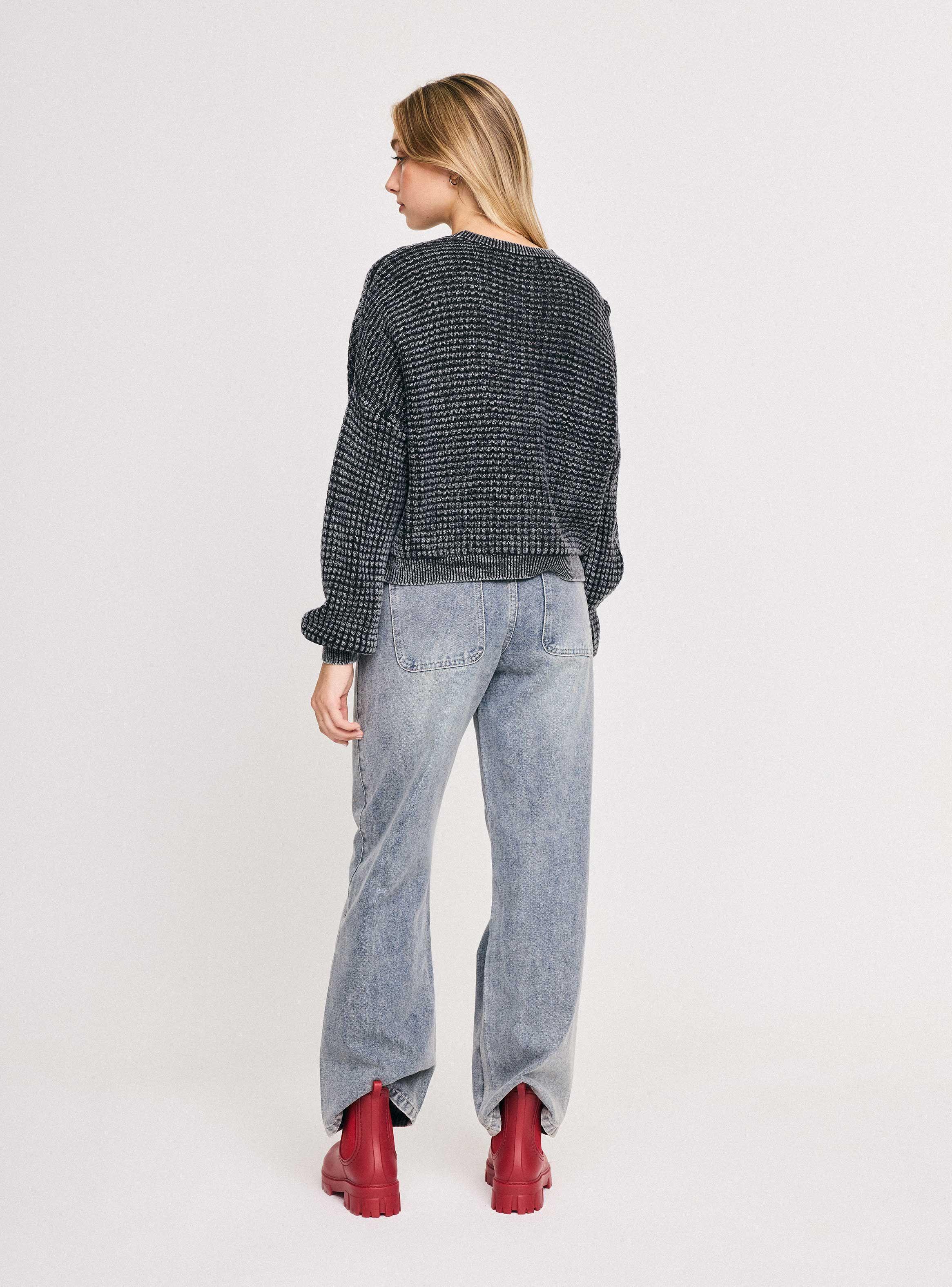Sweater Cuello Redondo Lavado-5