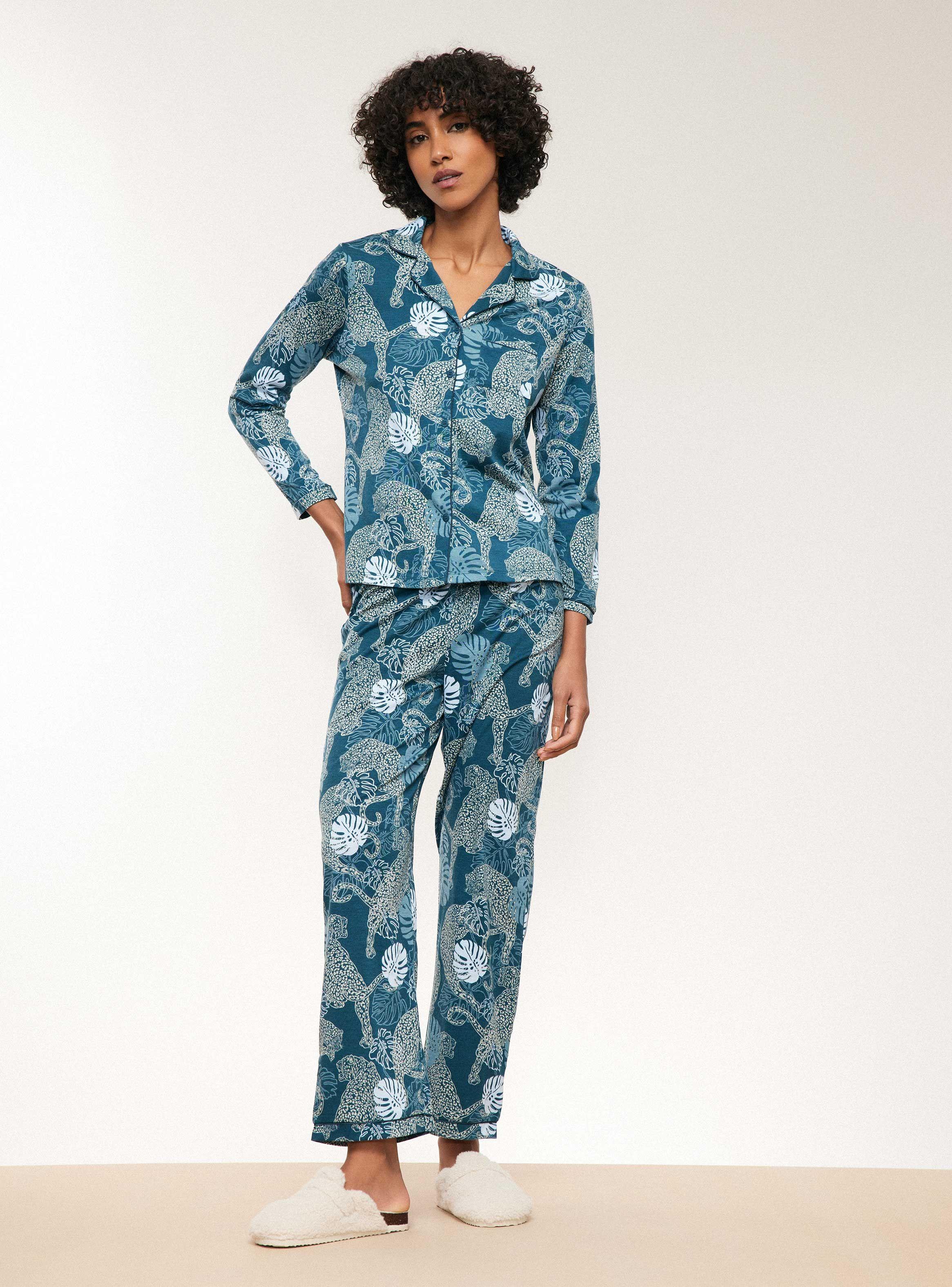 Pijama Camisero Full Print Tacto Peach-4
