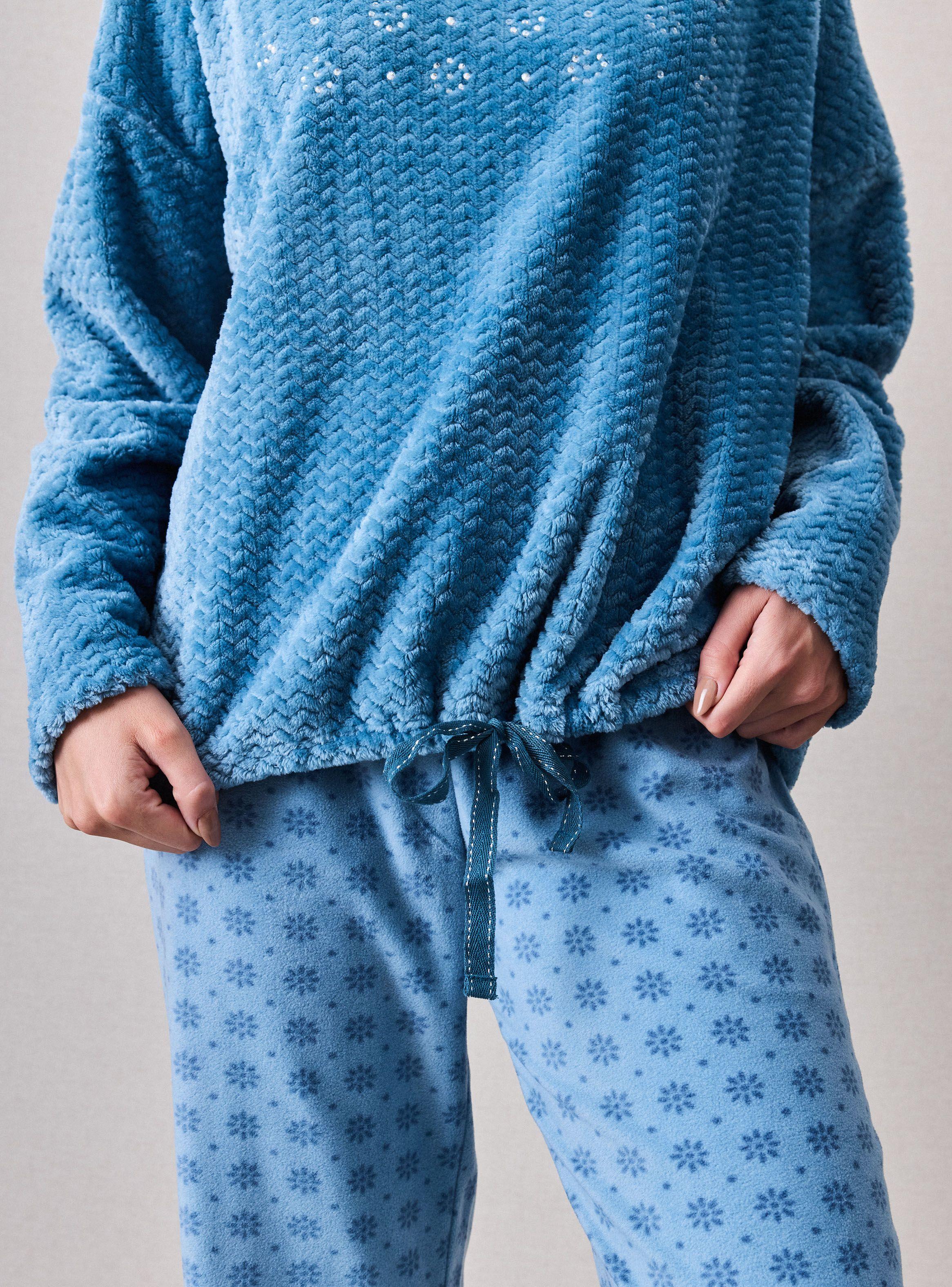 Pijama Coral con Strass Pantalón Full Print-2