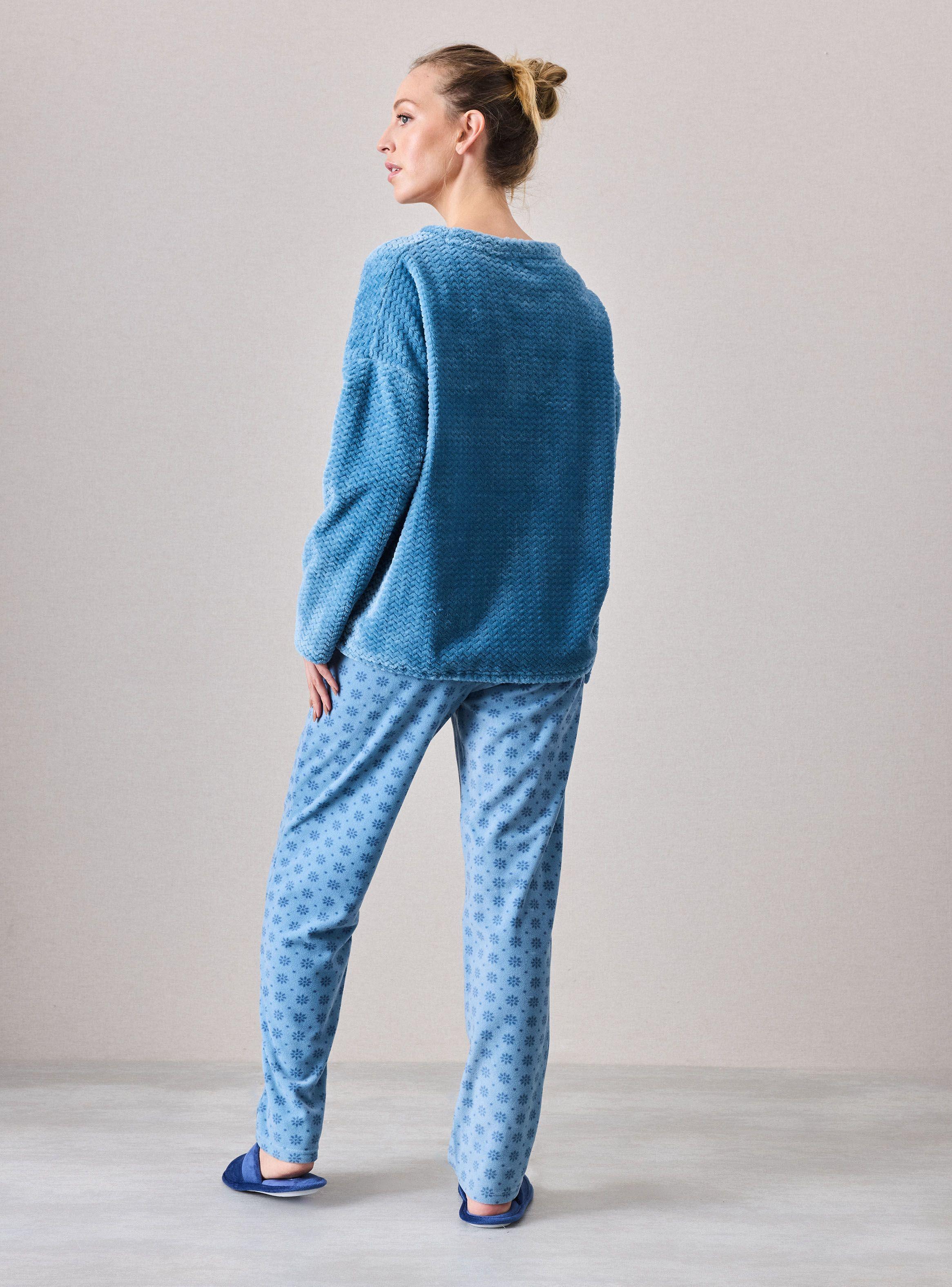 Pijama Coral con Strass Pantalón Full Print-5