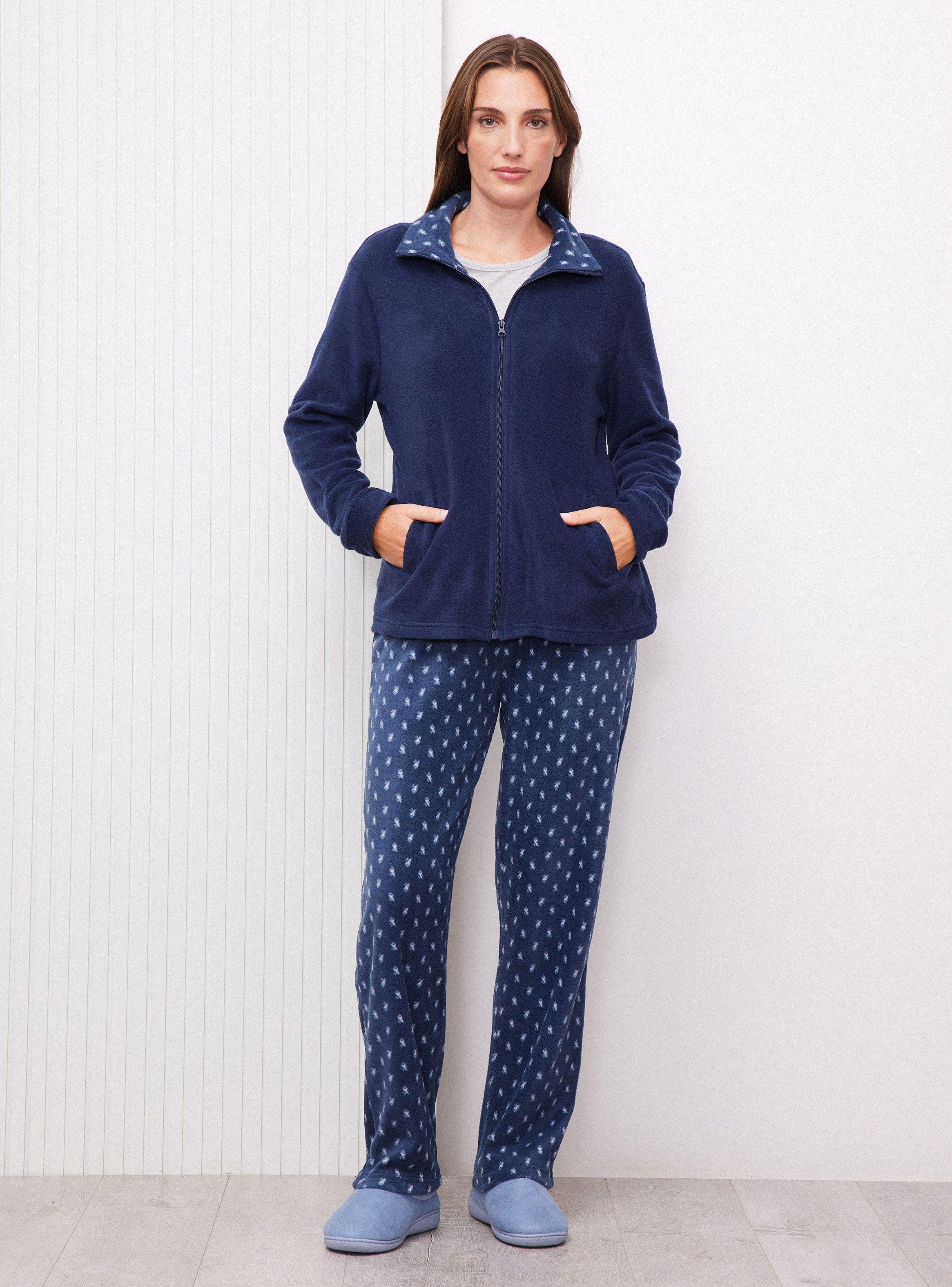 Pijama Polerón y Pantalón de Polar Polera Jersey-4