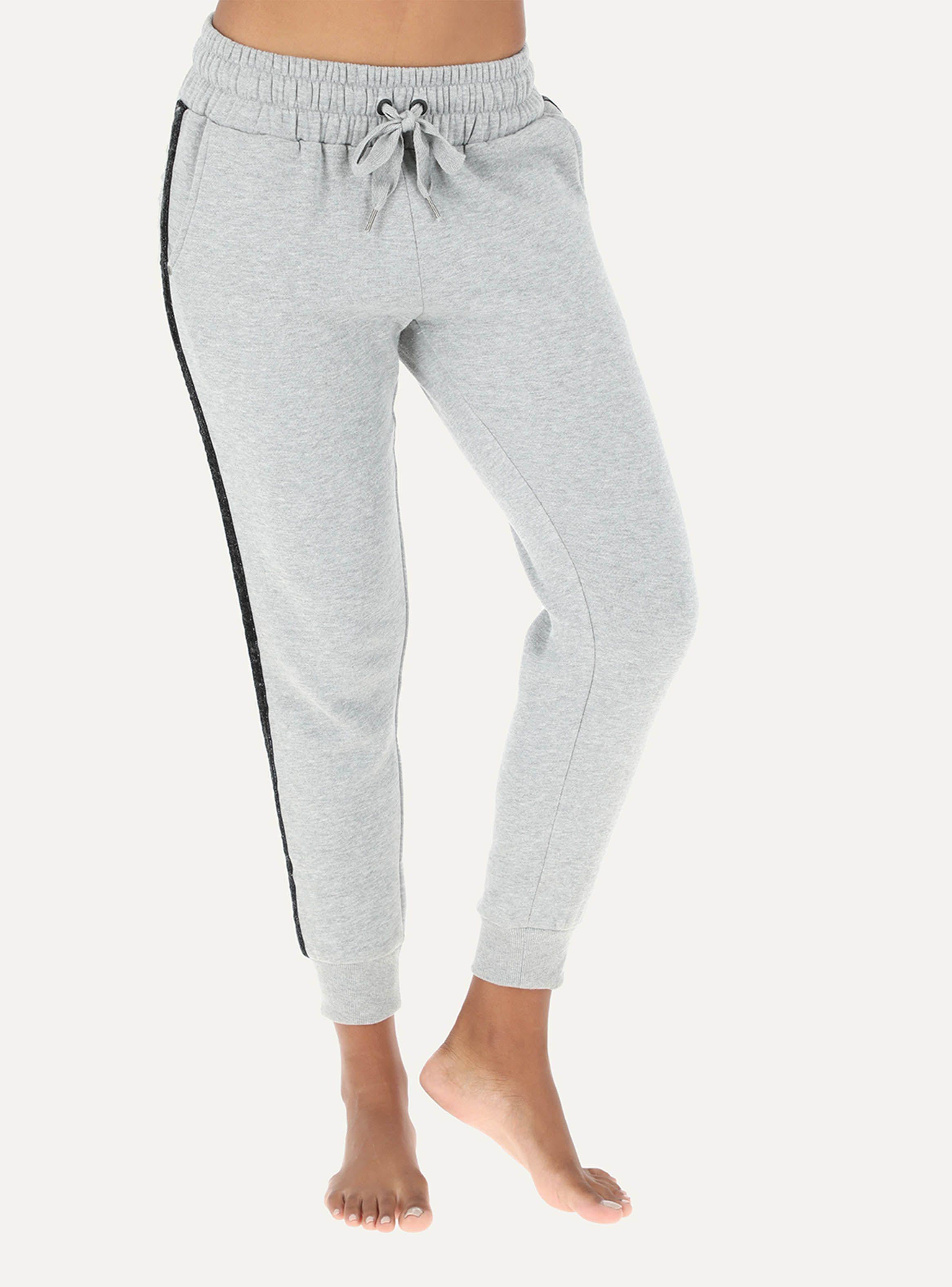 Calza Jogger Banda Lurex Flores-0