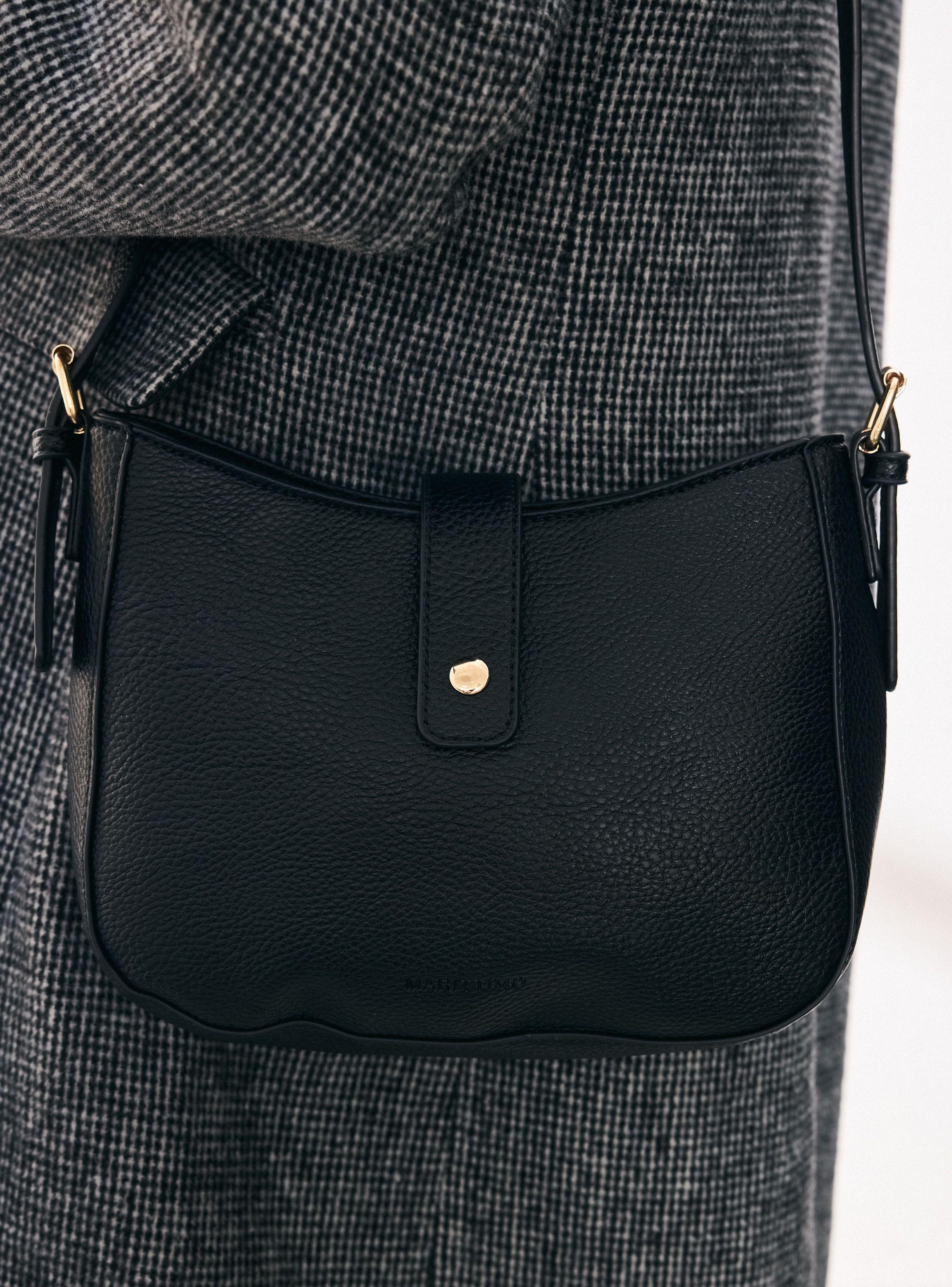 Cartera Crossbody Cuero Sintético Textura Grano-4