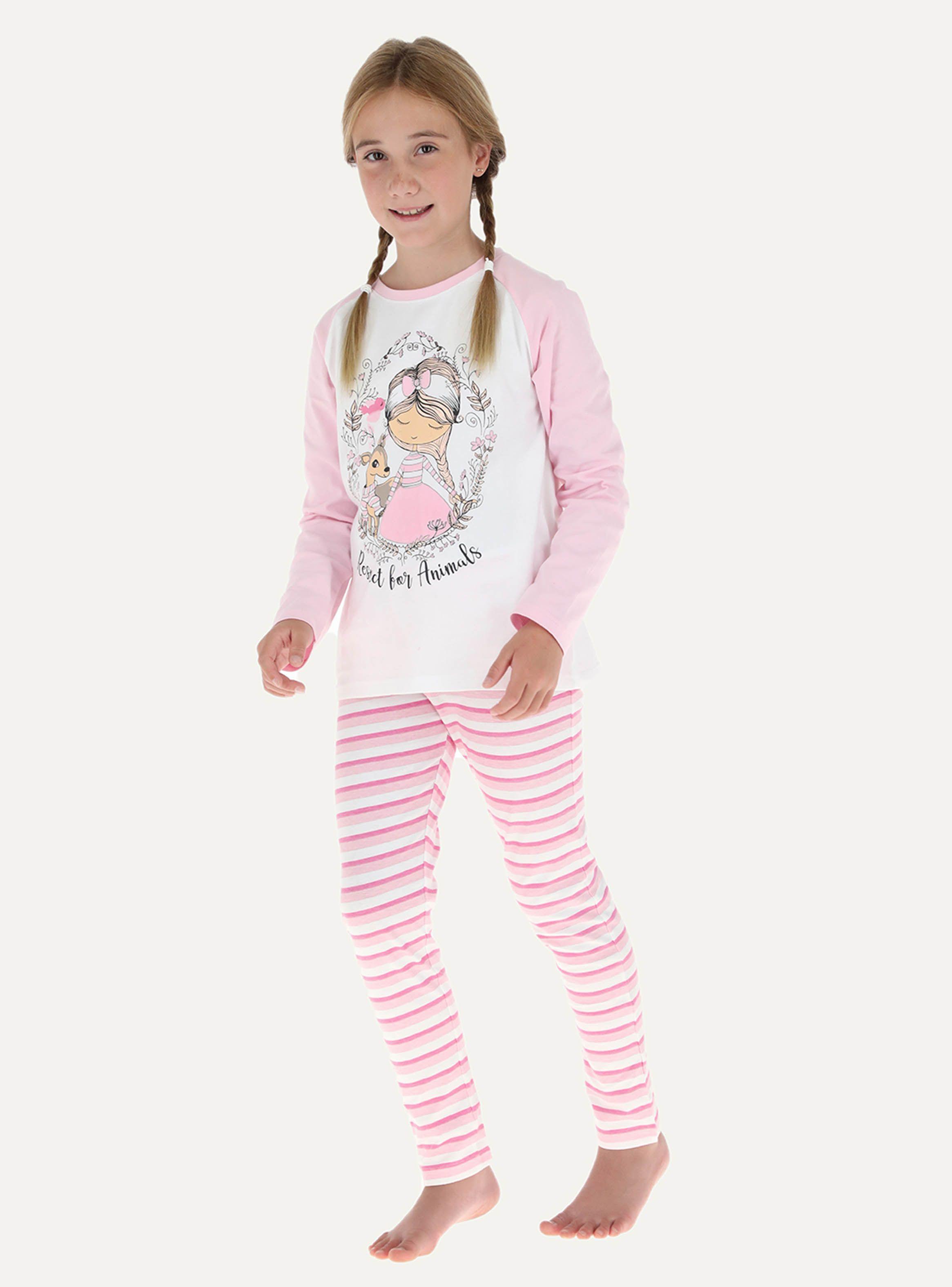 Pijama Flores 2 Piezas Manga Larga Kids-0