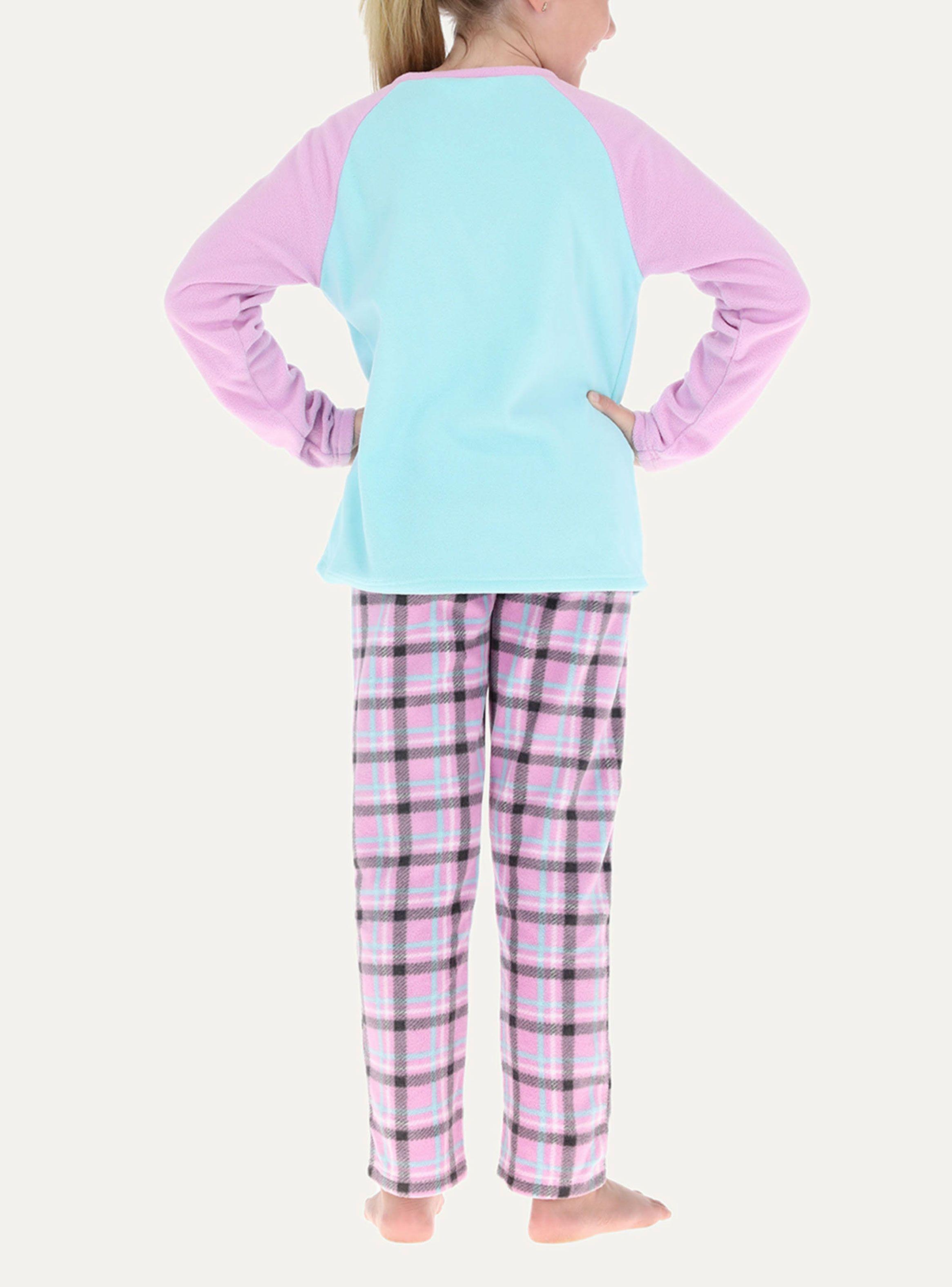 Pijama Flores 2 Piezas Manga Larga Polar Kids-1