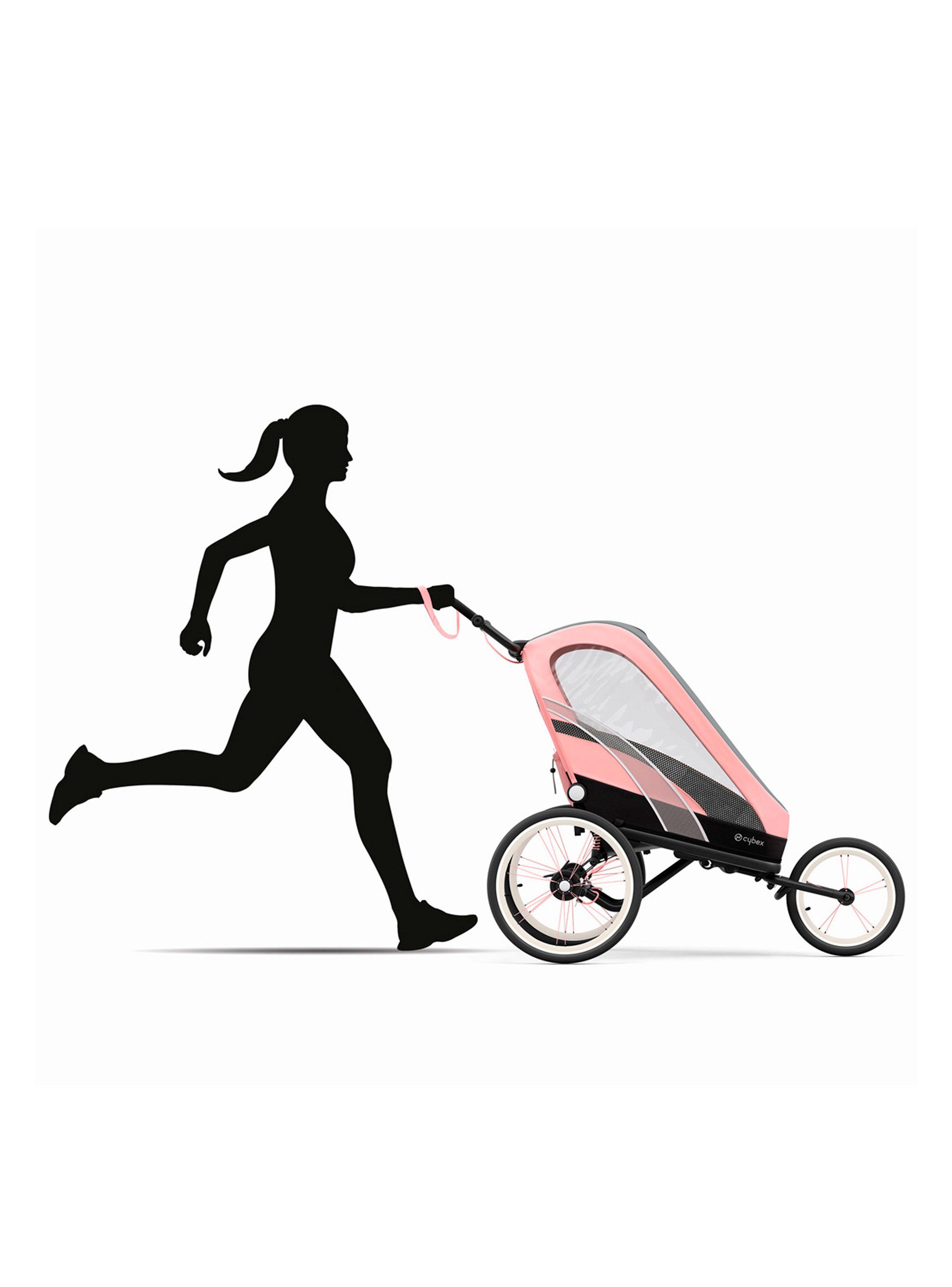 Coche Carrito Zeno Gris Rosa-3