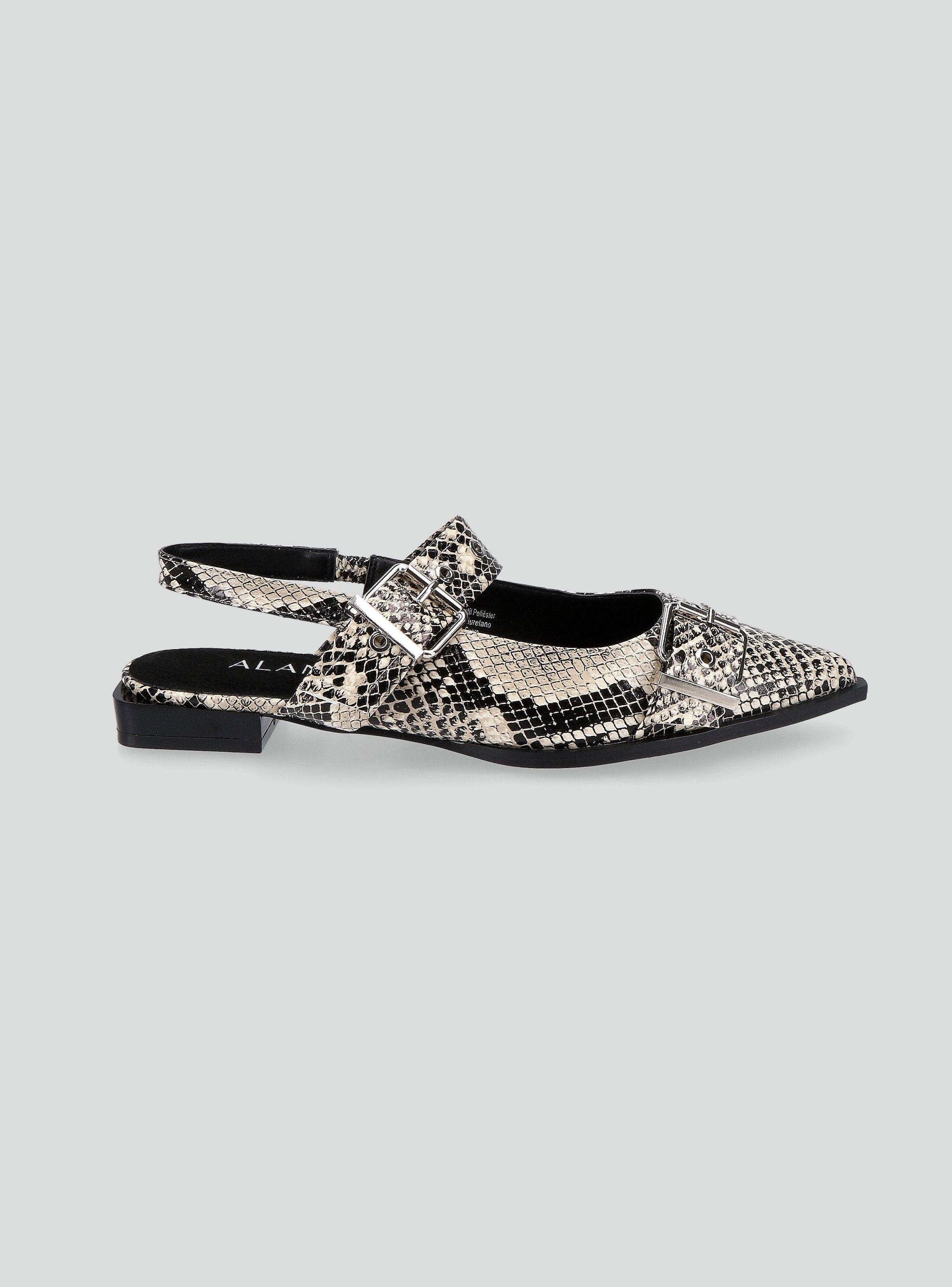 Ballerina Flat con Hebillas Metálicas Mujer-1