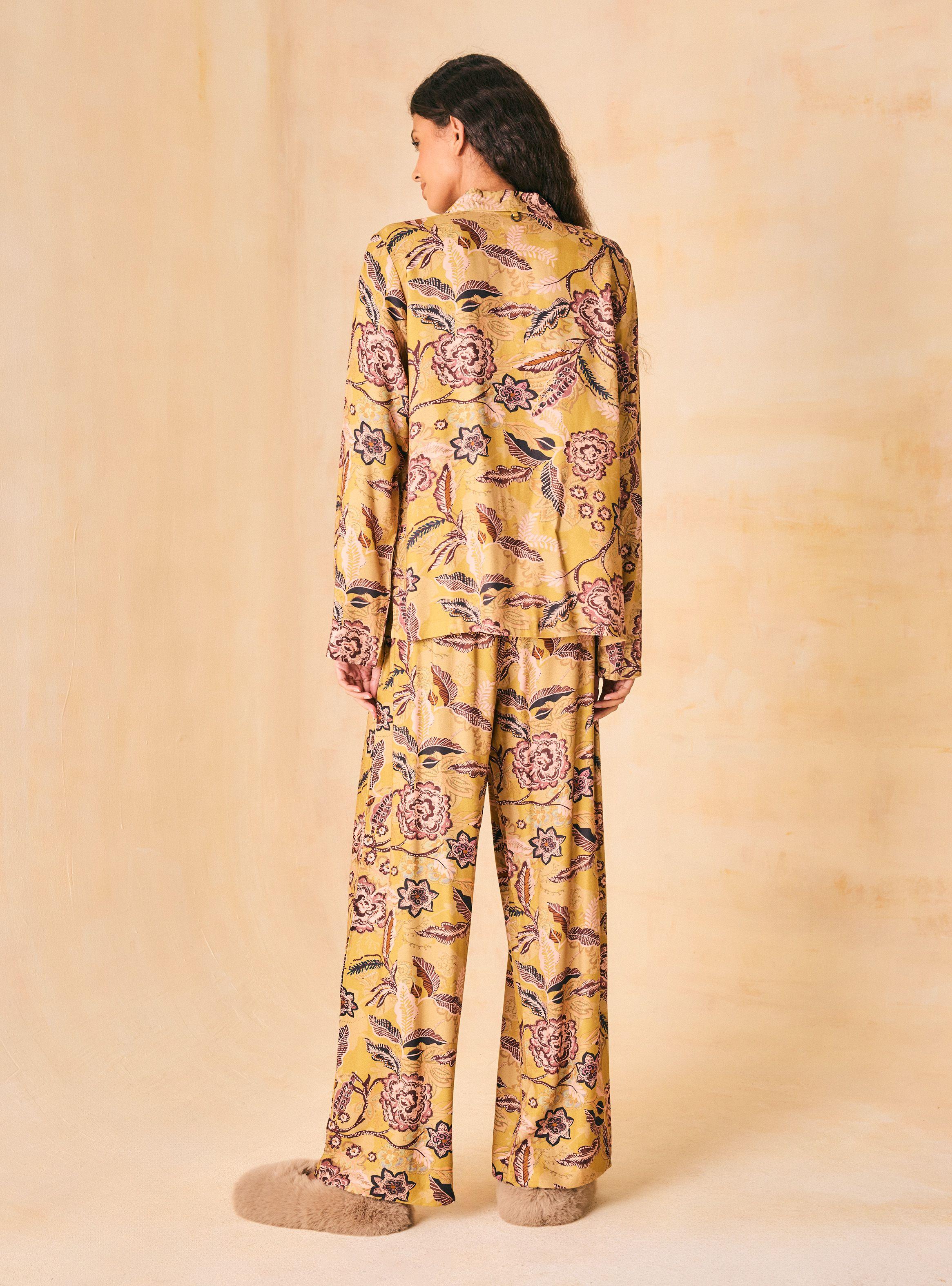 Pijama Tipo Camisero Full Estampado Flores-5