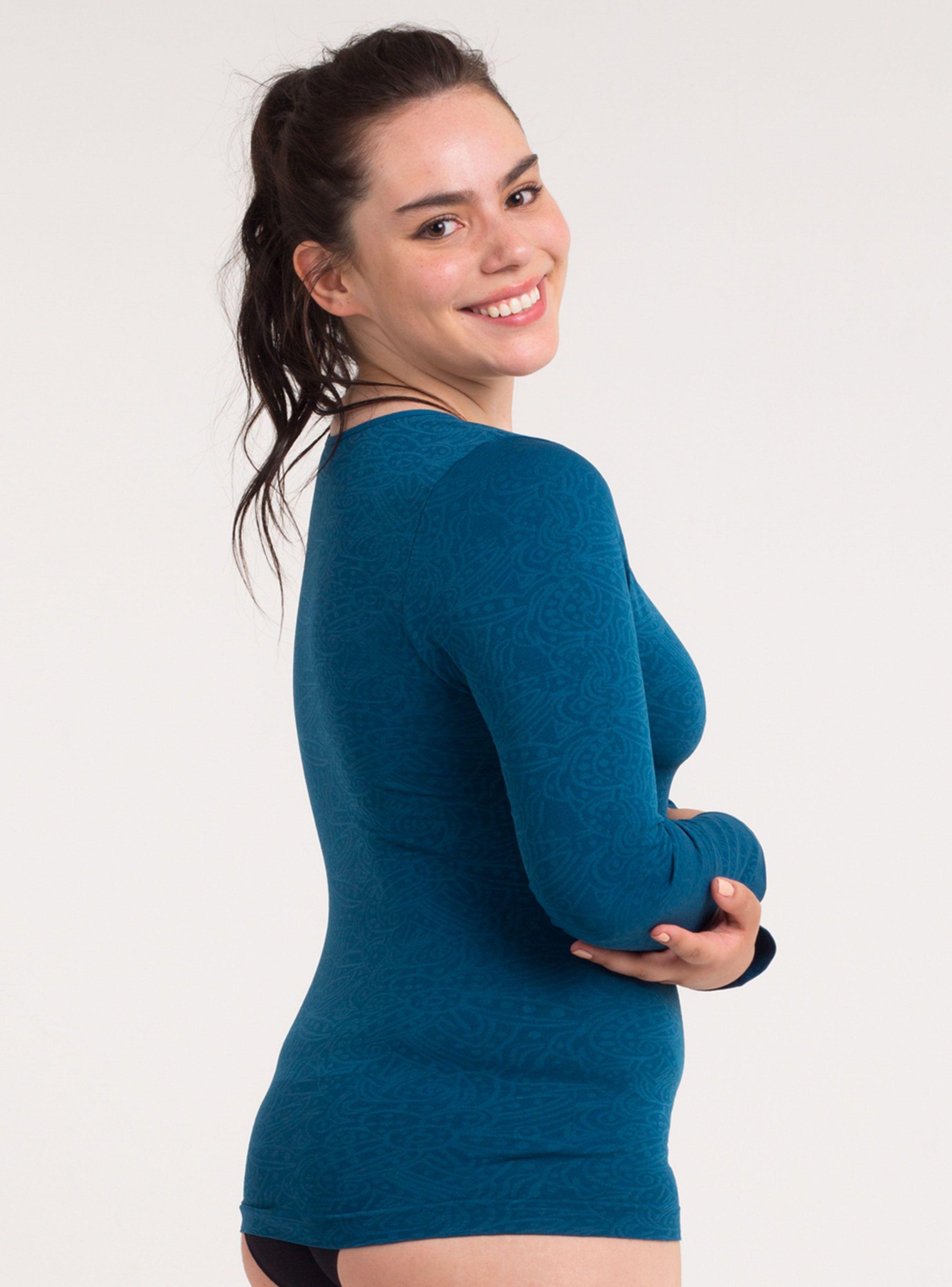 Camiseta Cuello V Microfibra 4066 Flores-1