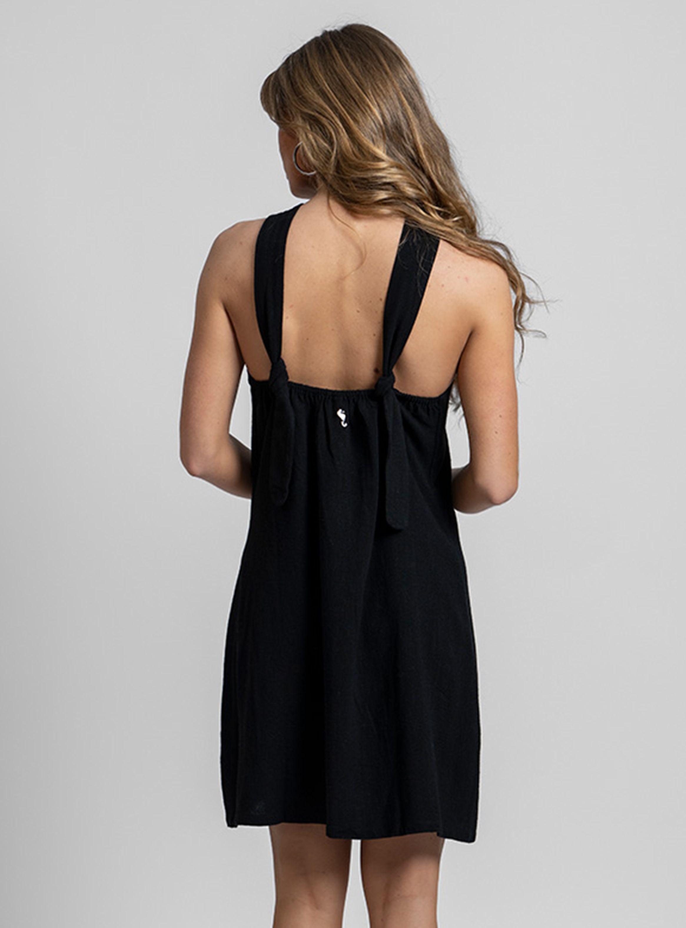 Vestido Margarita Lino Negro-1