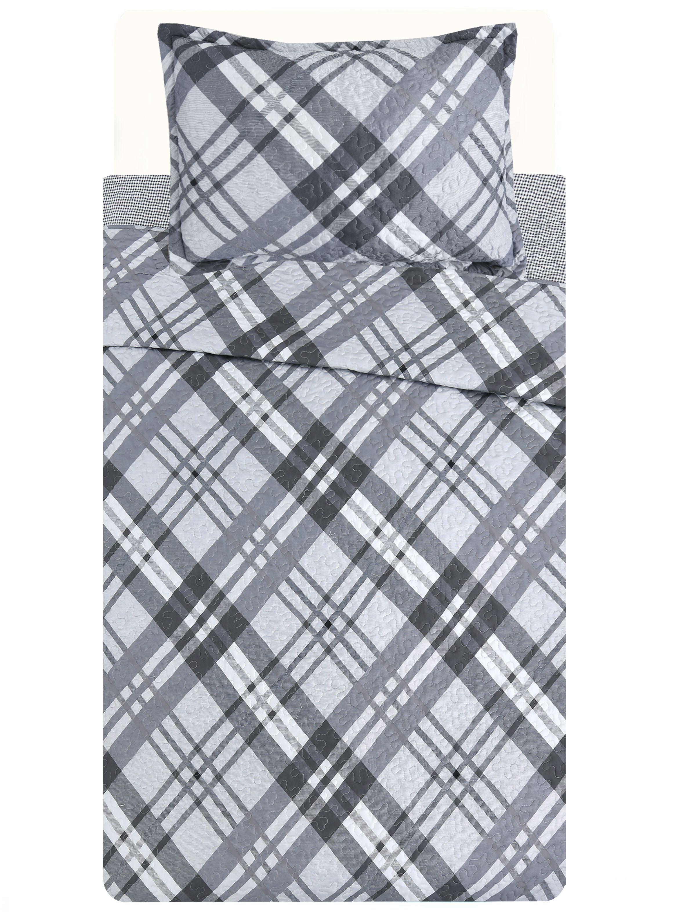 Quilt Stylo 1.5 Plazas Cuadrillé-3