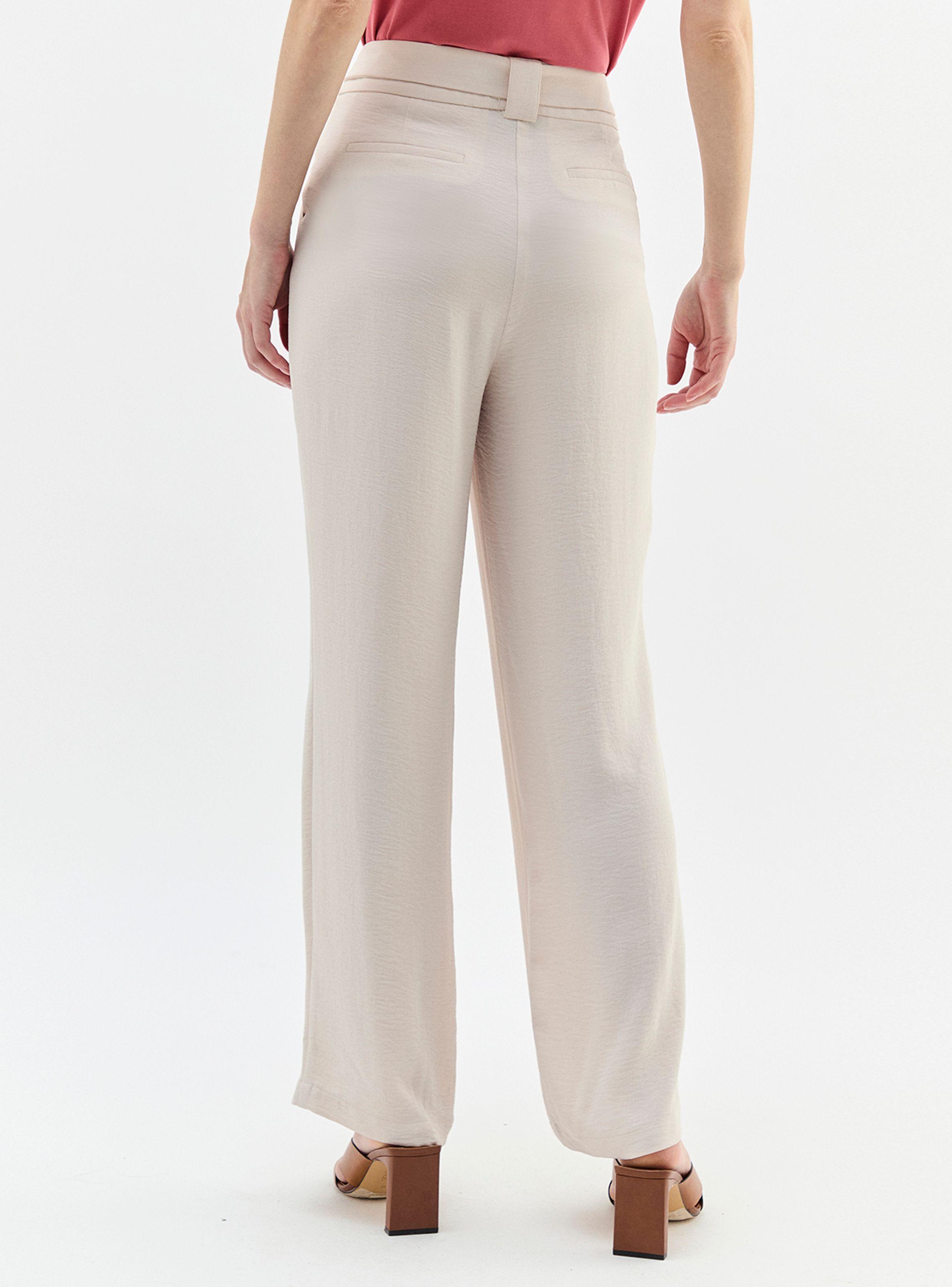 Pantalón con Cinturón de Tiro Alto-1