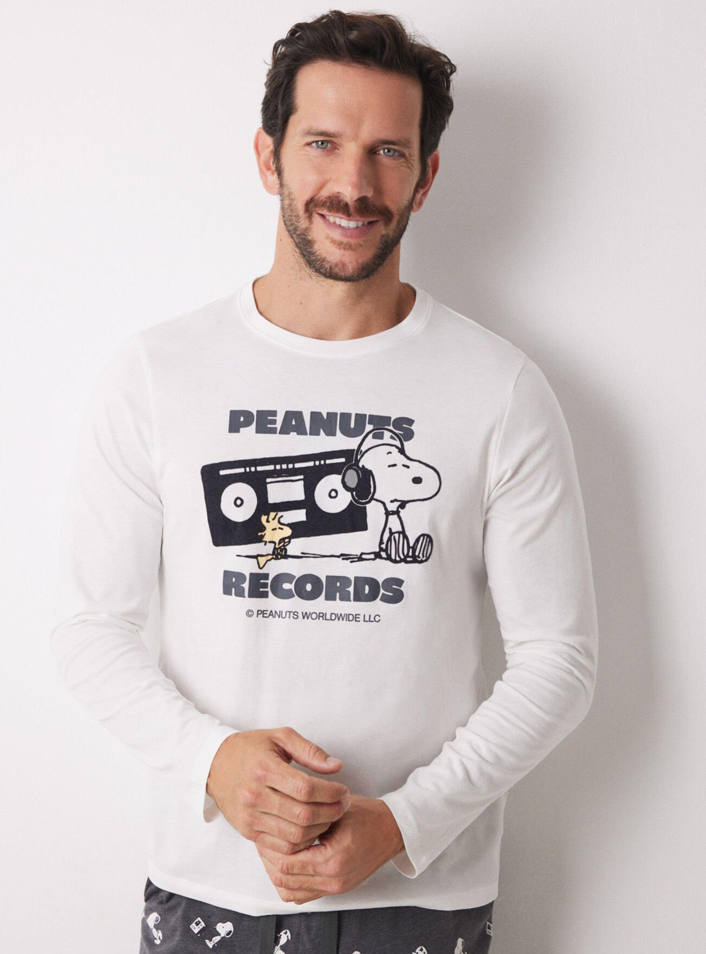 Pijama Largo Algodón Snoopy Estampado Color-3