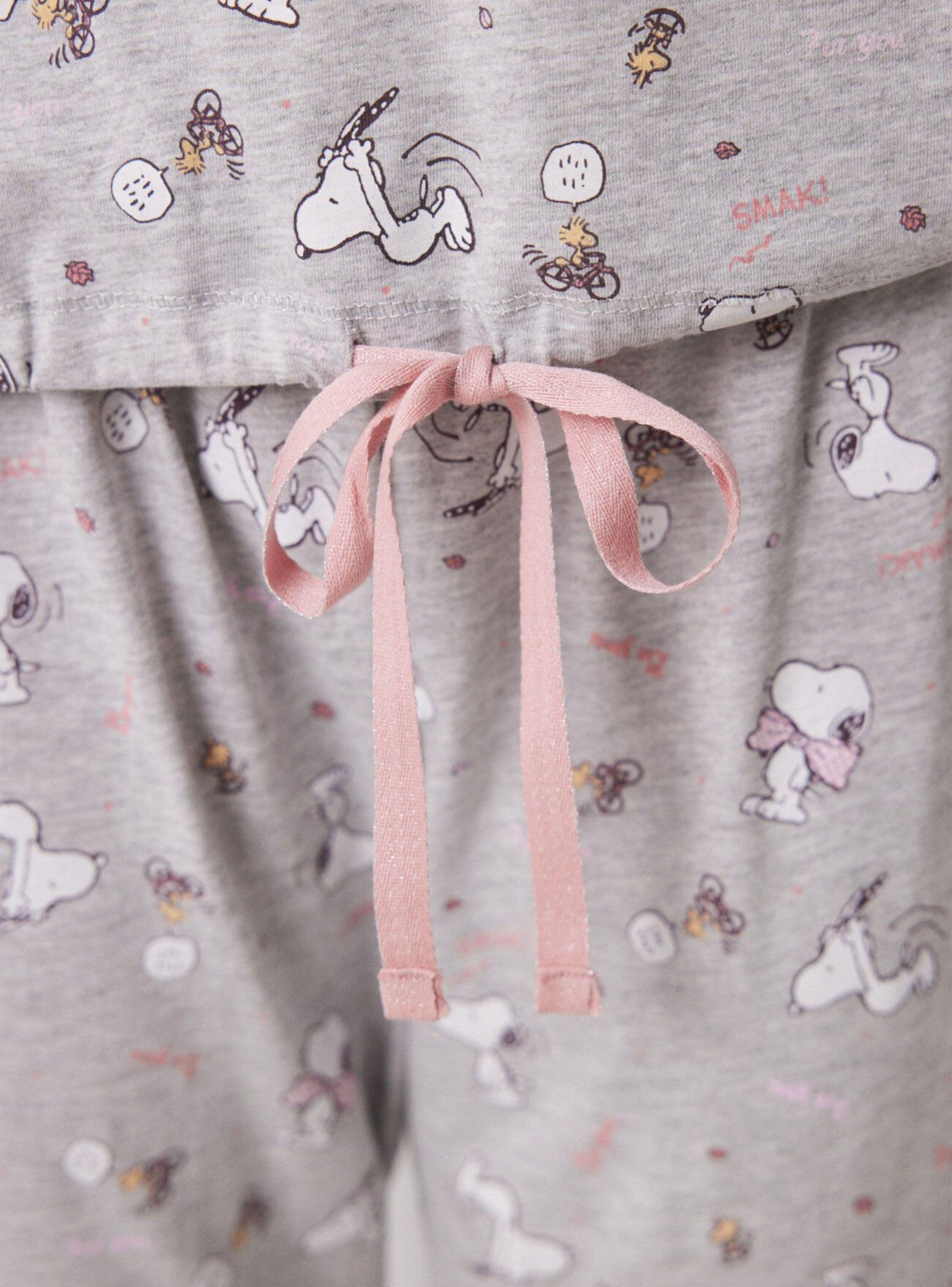 Pijama Largo Algodón Diseño Snoopy Color-3