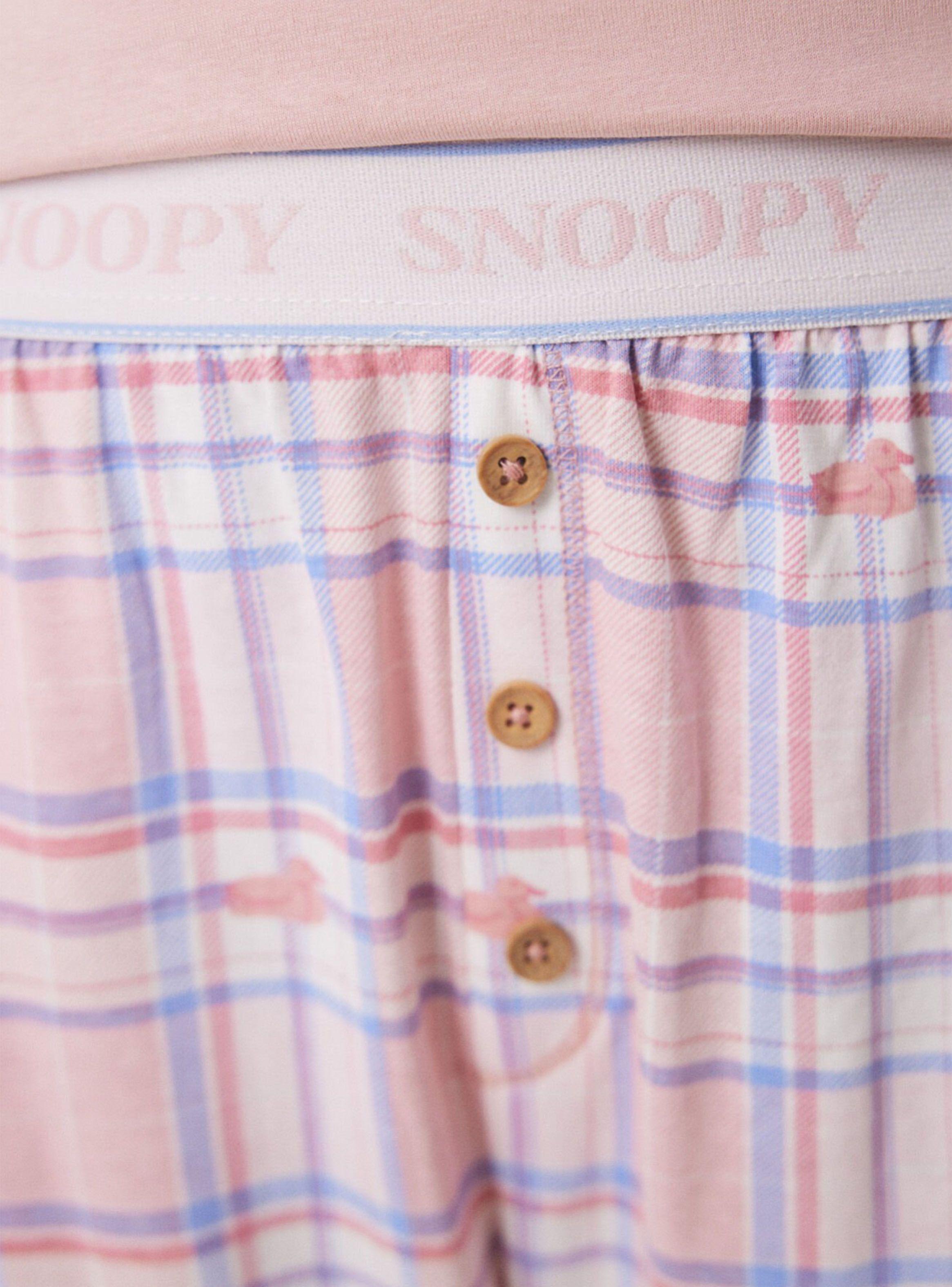 Pijama Largo Algodón Estampado Frontal Snoopy-3