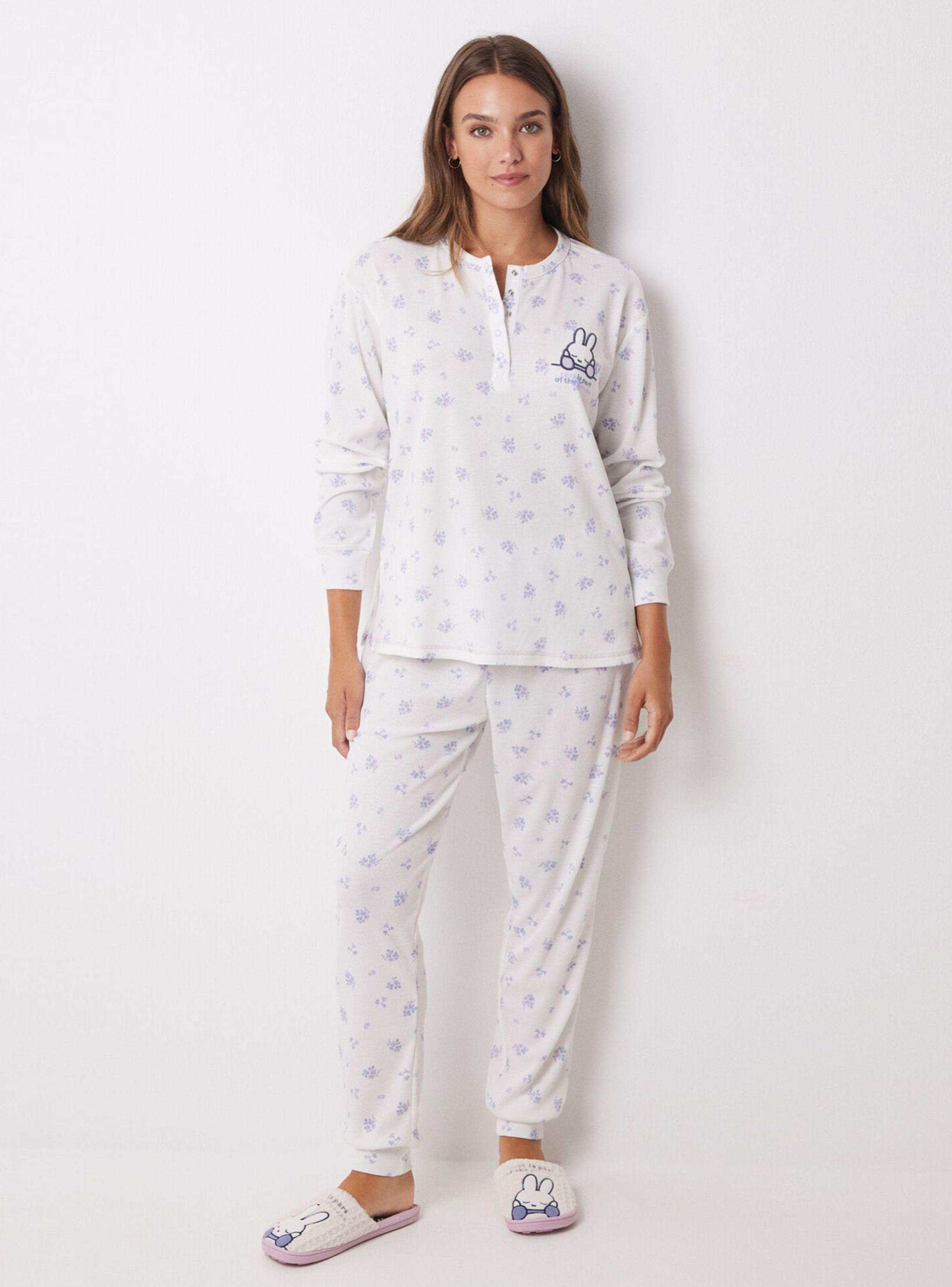Pijama Largo Waffle Flores Miffy-0