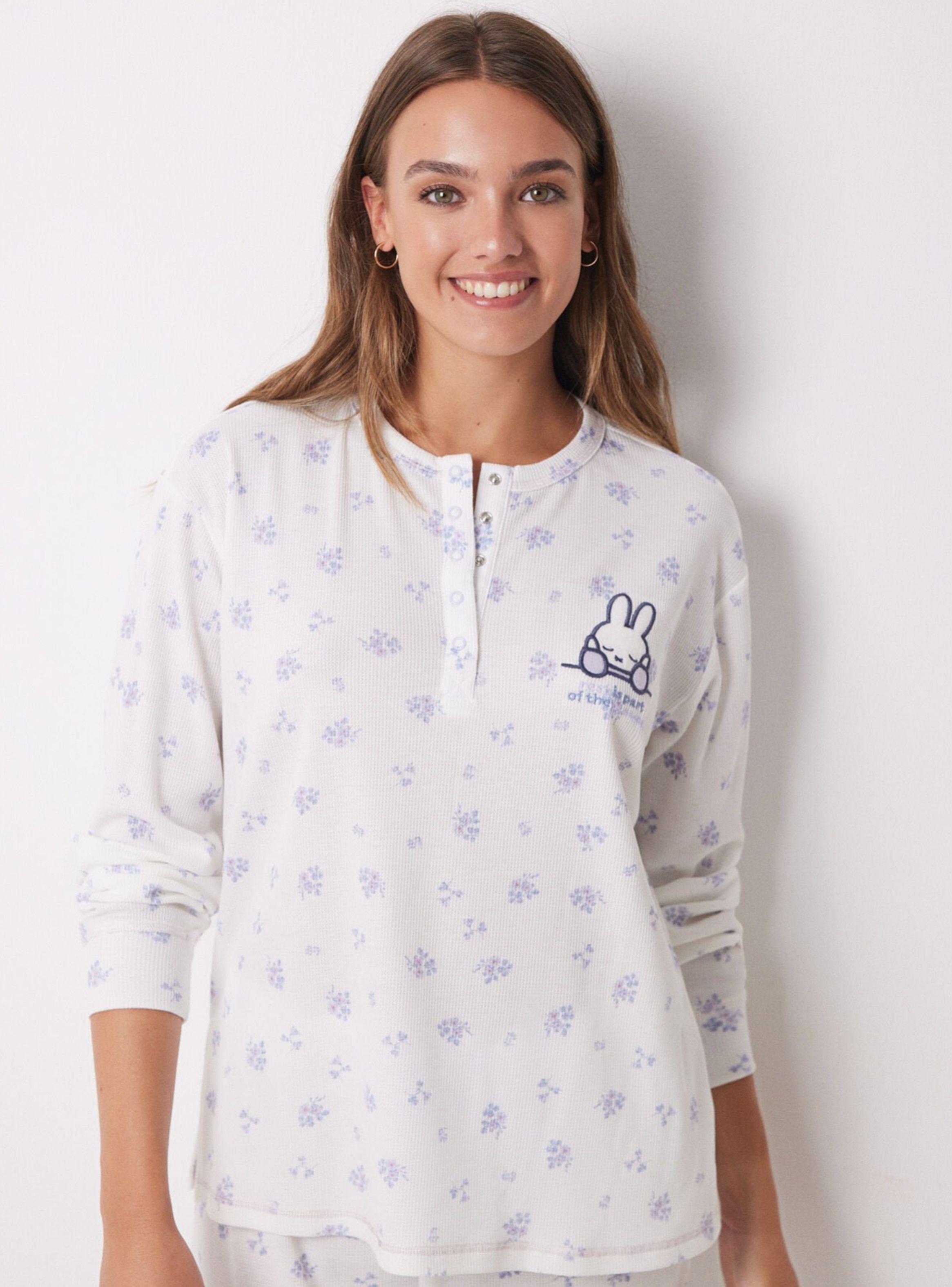 Pijama Largo Waffle Flores Miffy-2
