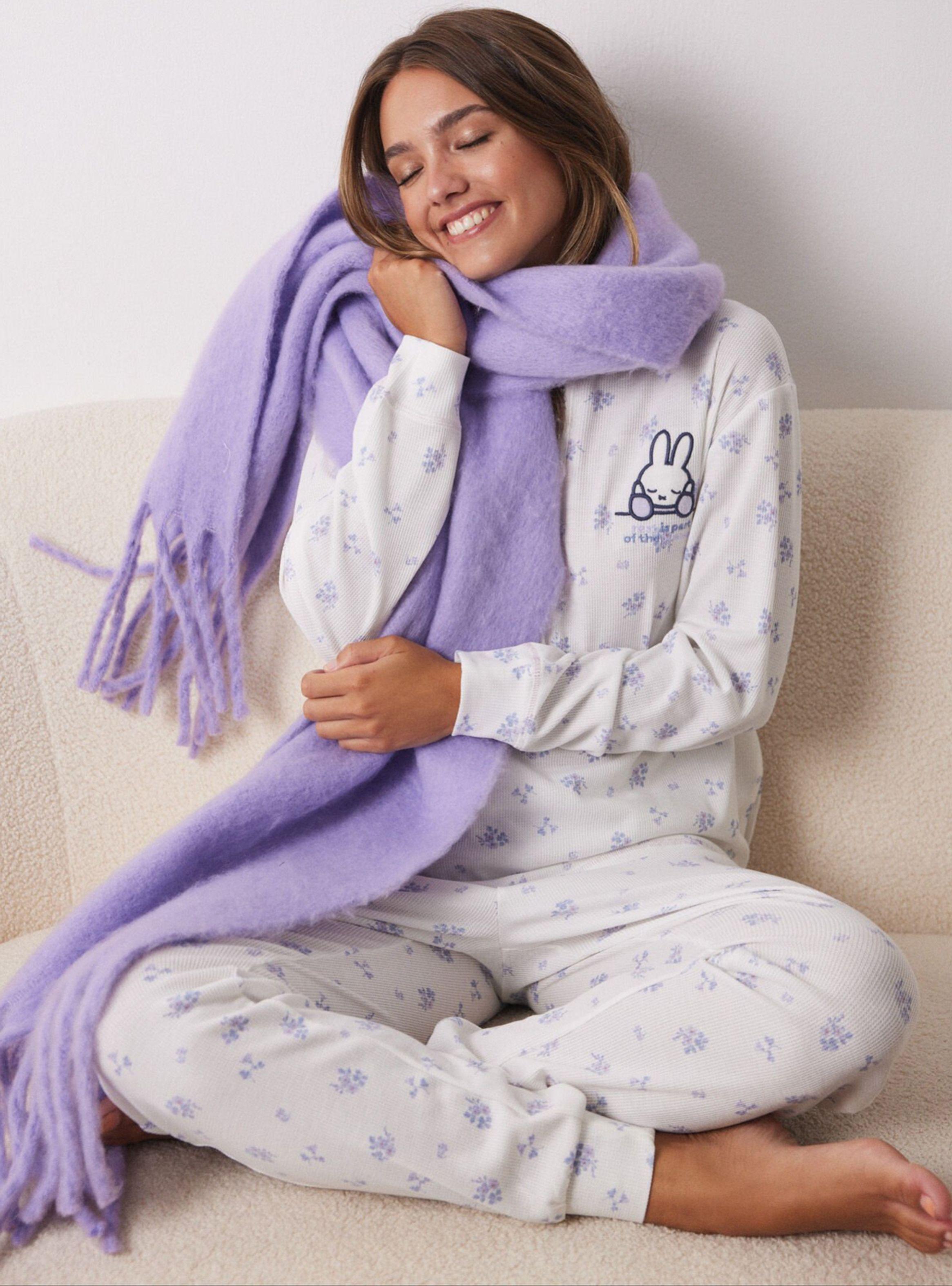 Pijama Largo Waffle Flores Miffy-5