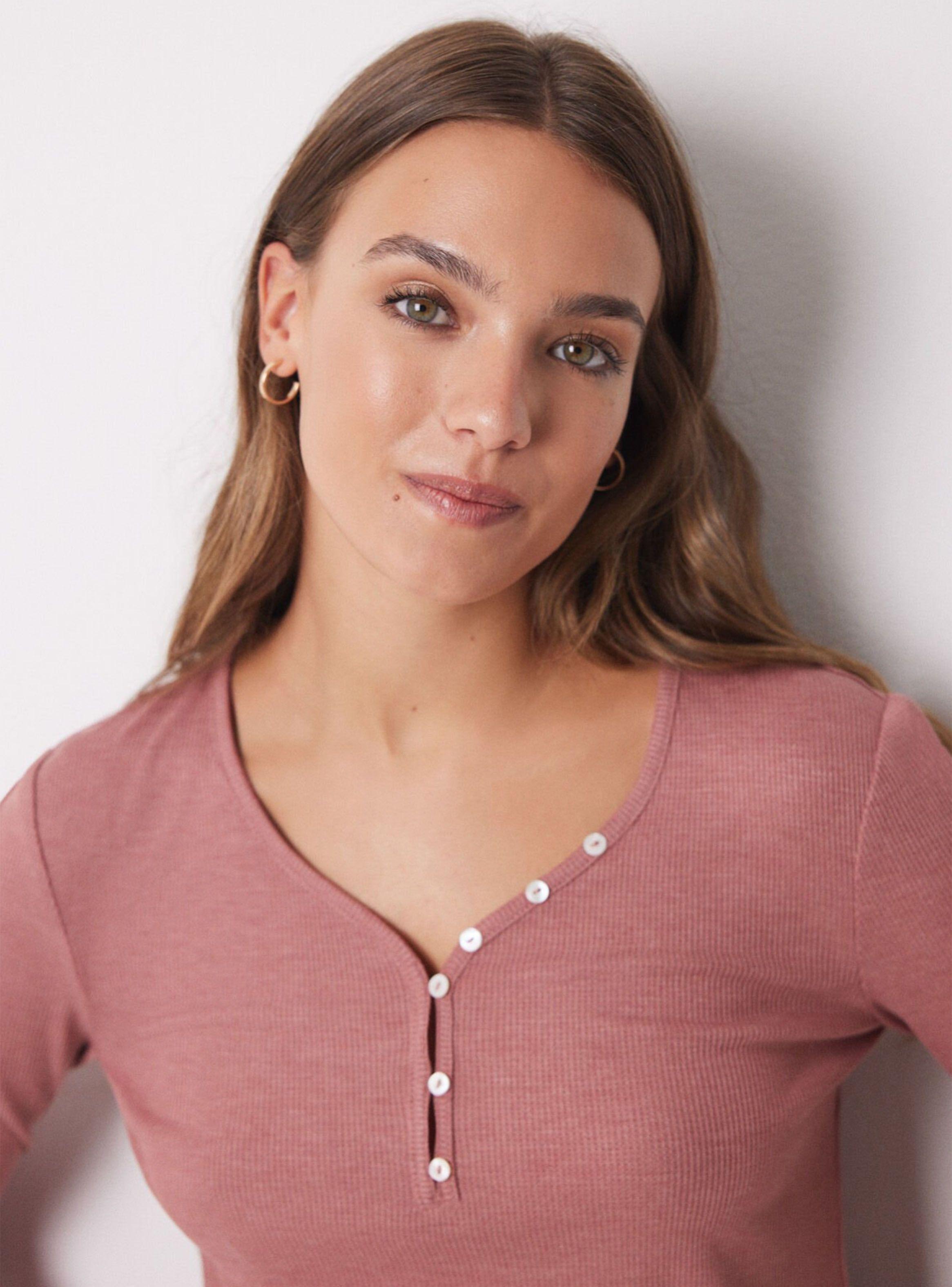 Polera Panadera Manga Larga Granate-2