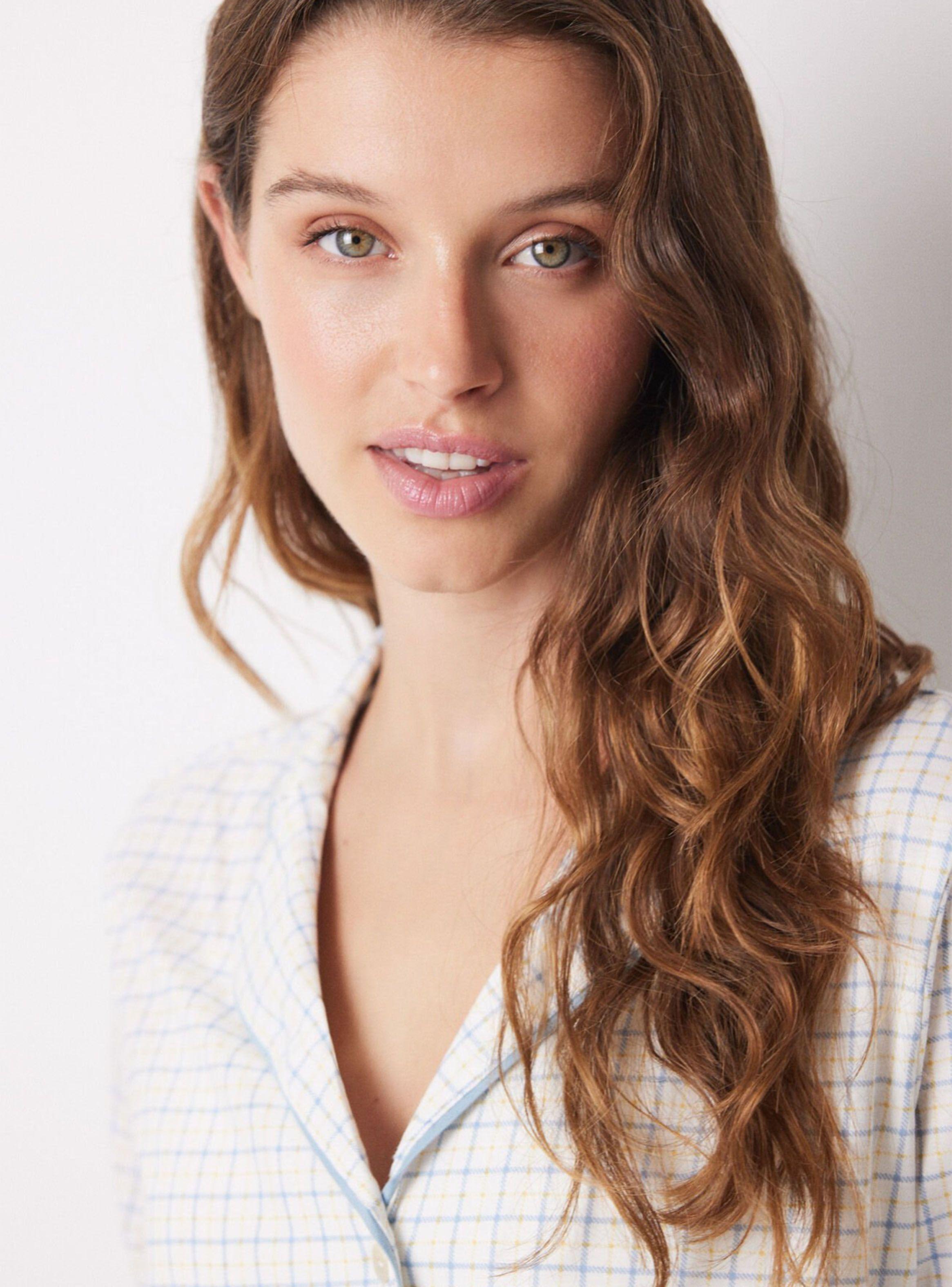 Pijama Largo Camisero Algodón Cuadros-2