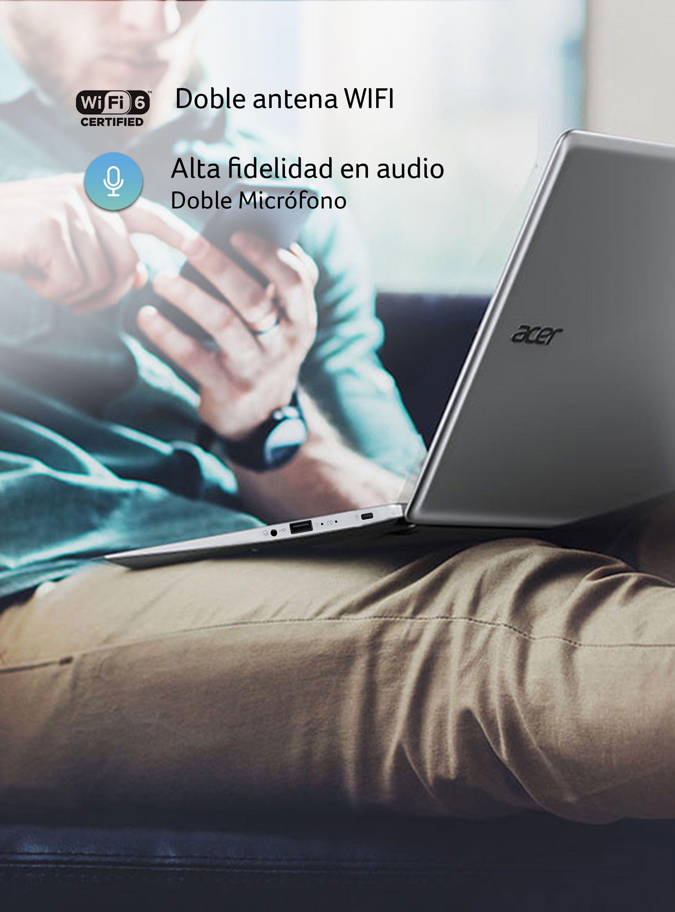 Notebook Aspire 5 A515-54-32WP-1 Intel Core i3 10110U Intel UHD Graphics Compartida 12GB RAM 1TB HDD 7mm SATA + 128GB SSD 15.6"-4