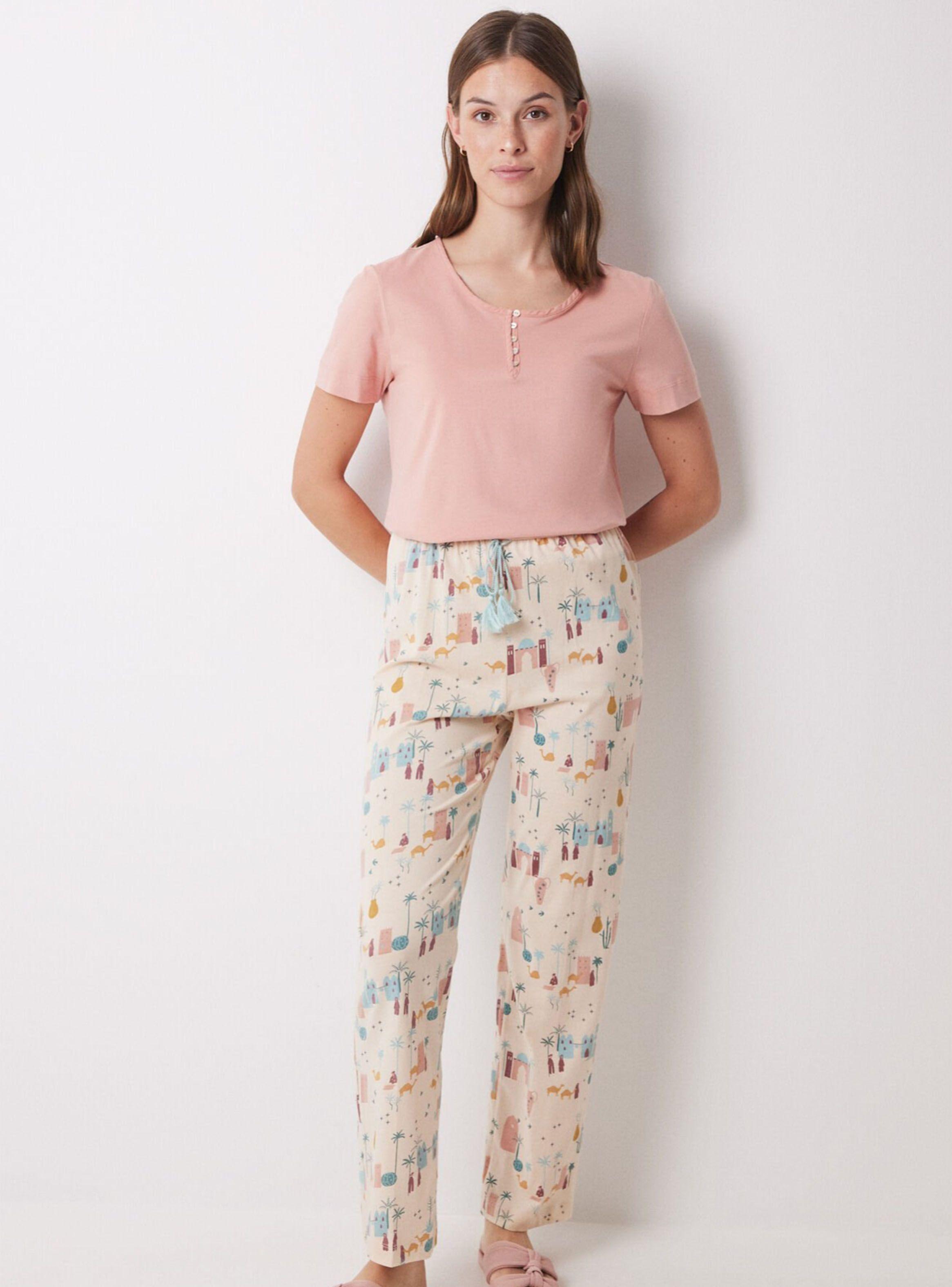 Pantalón Largo Algodón Marfil-4