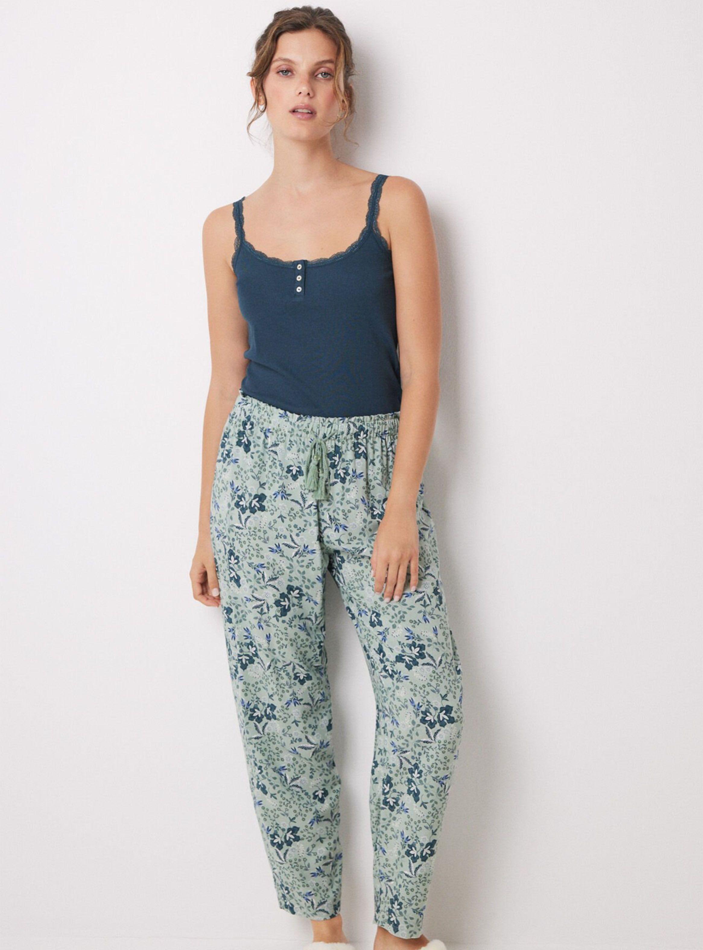 Pantalón Carrot Viscosa Print Flores-4