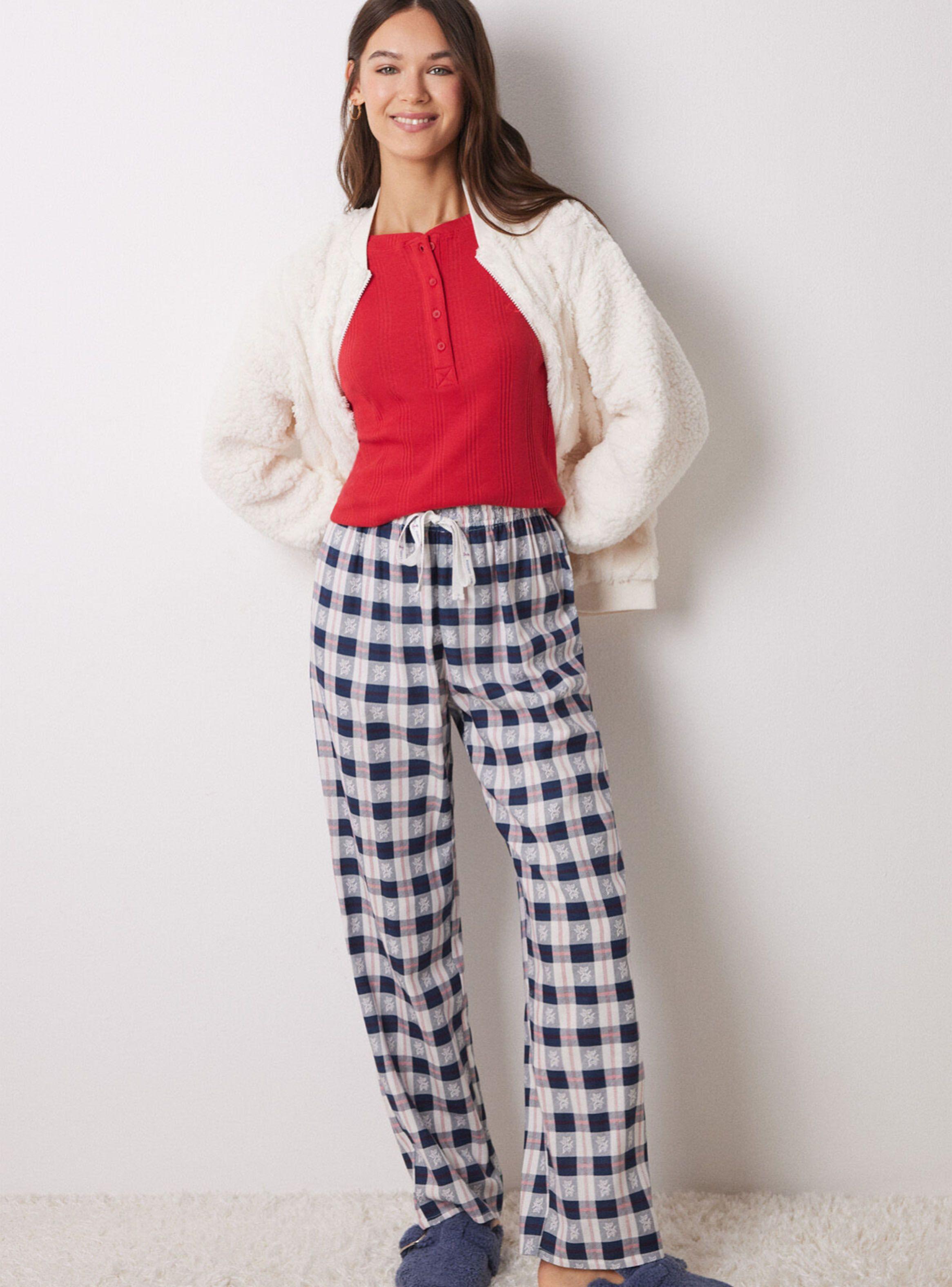 Pantalón Pijama Cuadros Azul-4