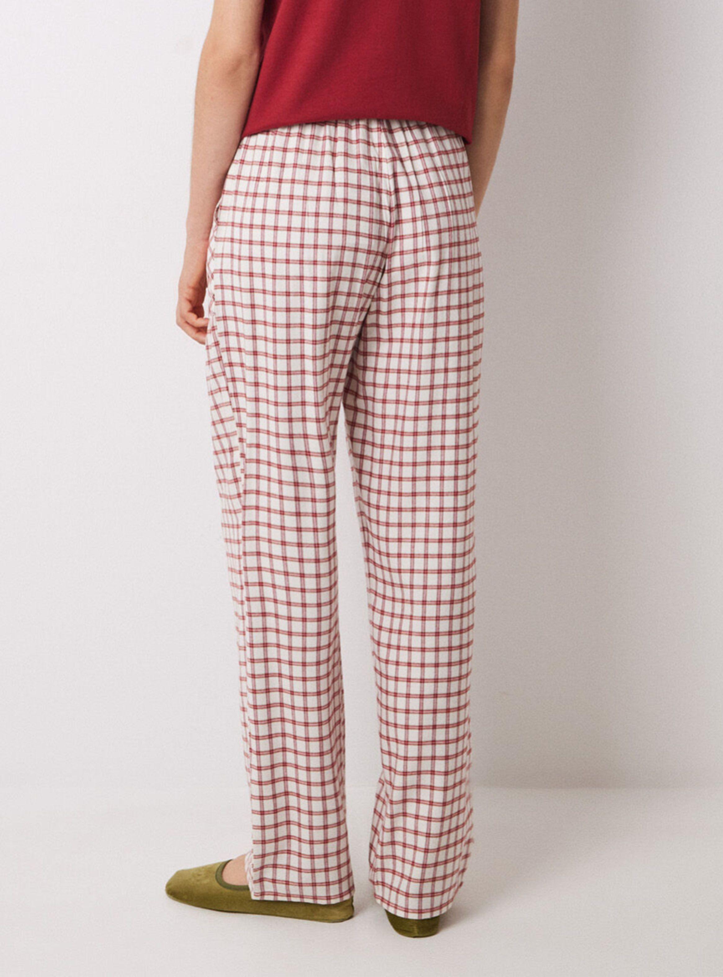 Pantalón Pijama Cuadros Algodón Cordón-1