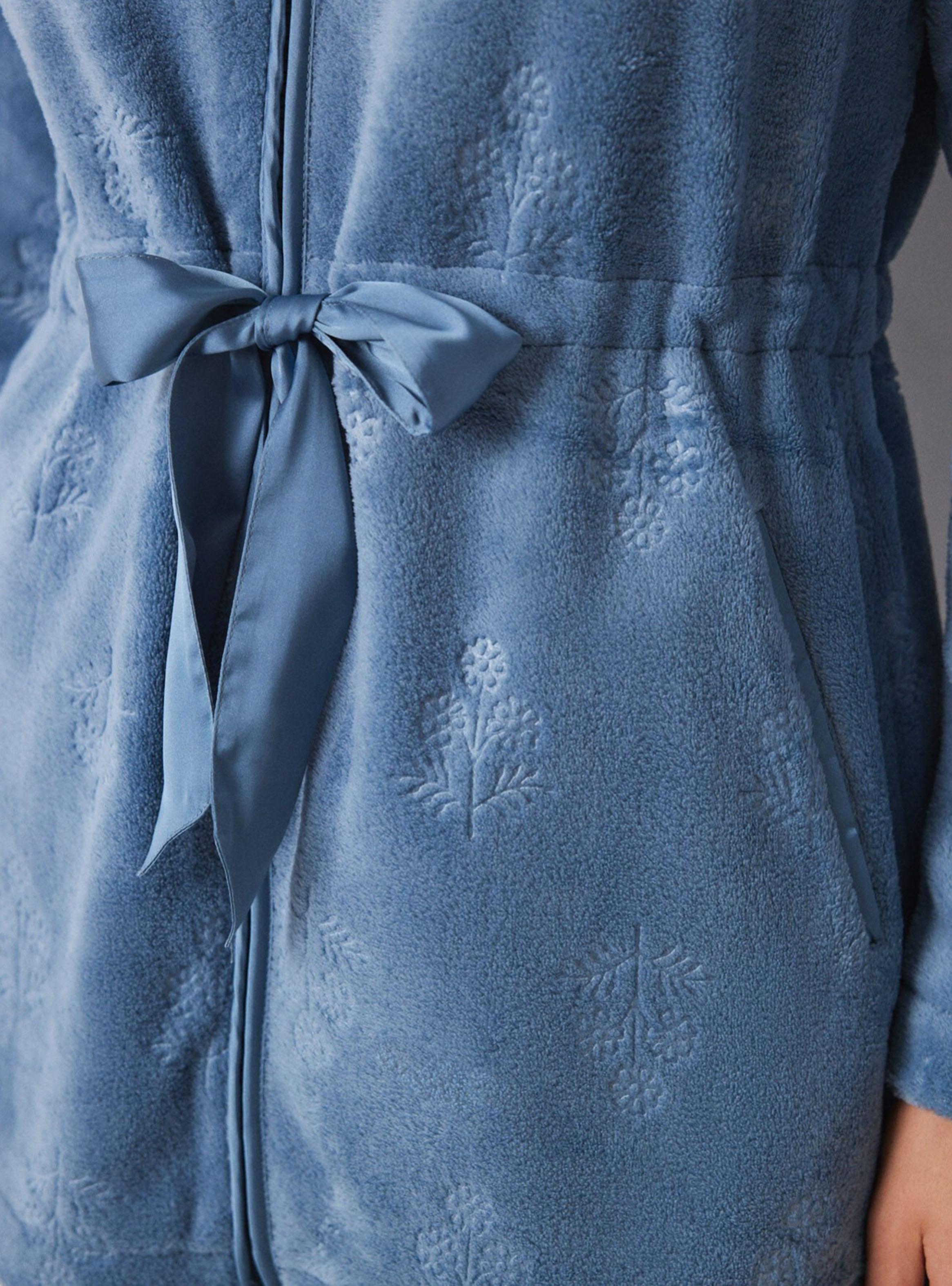 Bata Corta Polar Flores-3