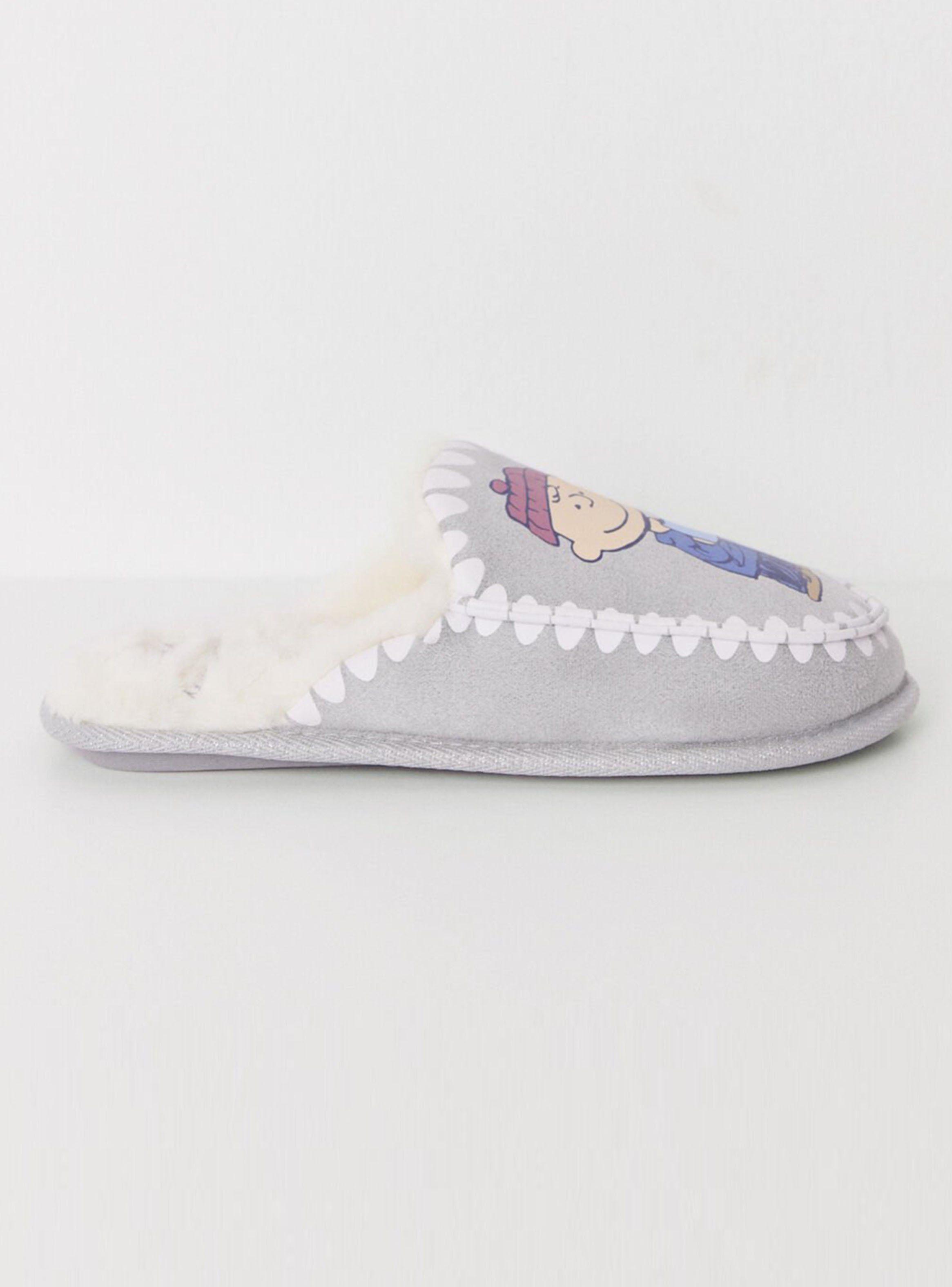 Pantuflas Pelo Snoopy Borde-0