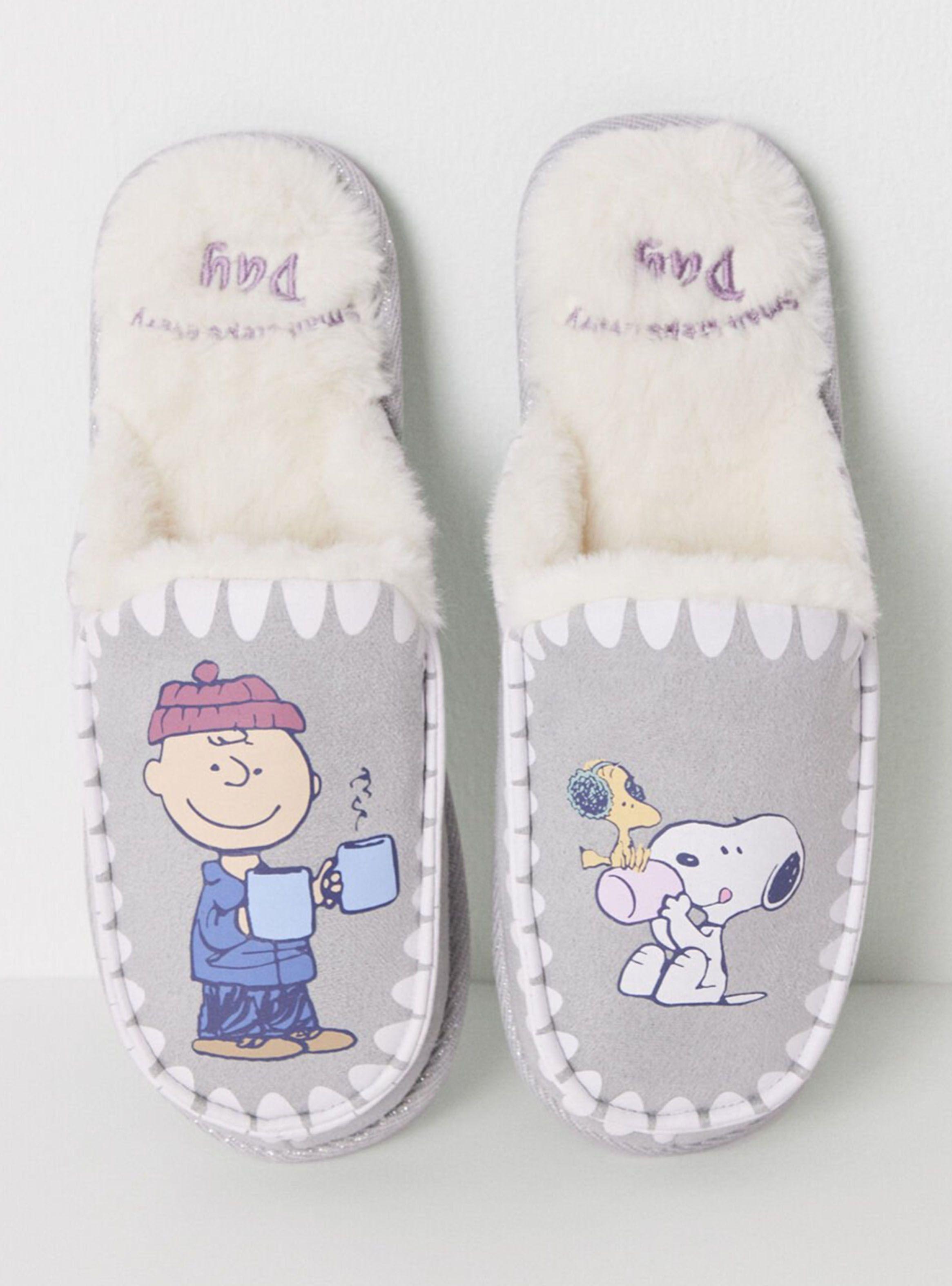 Pantuflas Pelo Snoopy Borde-3
