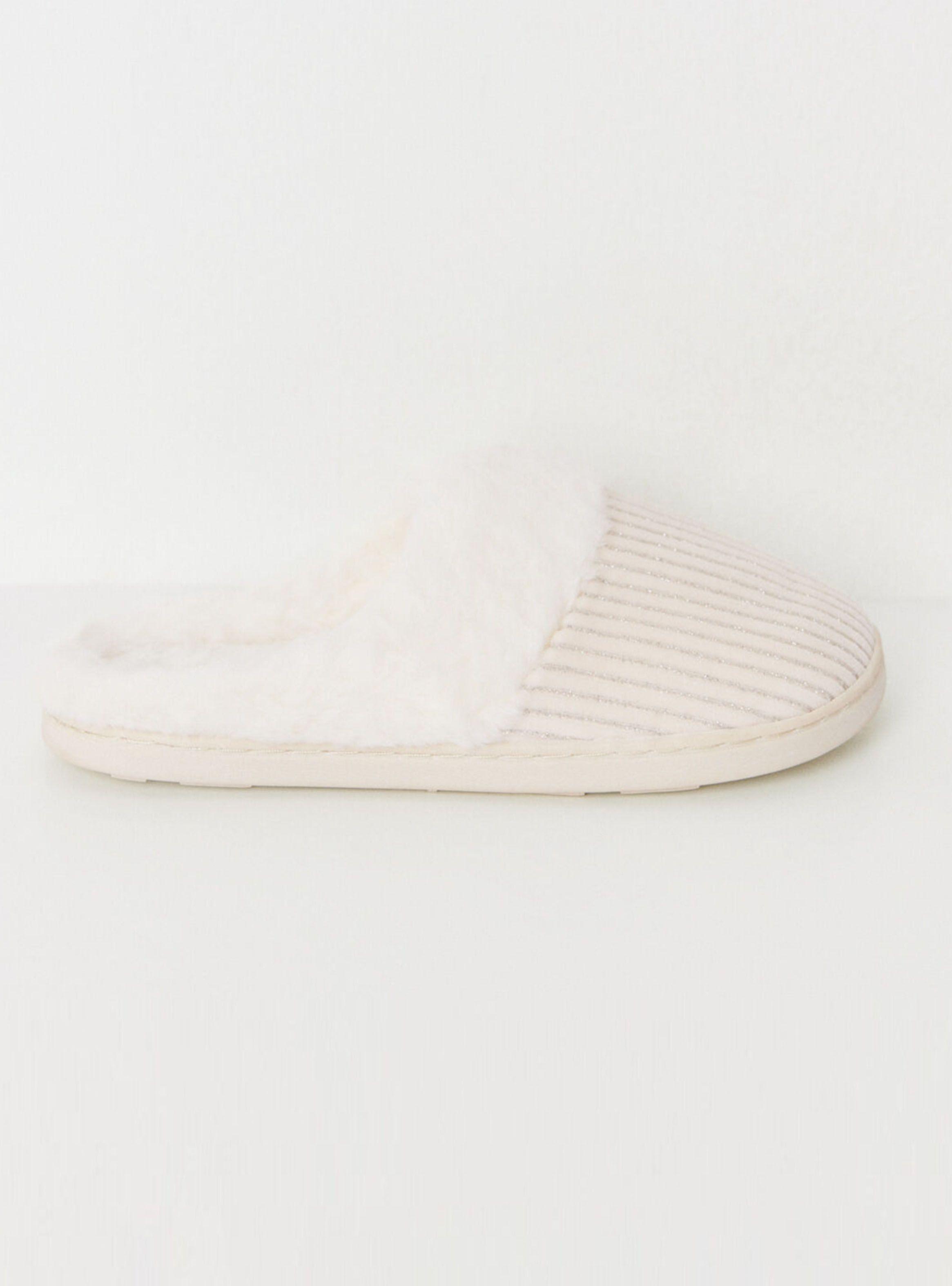 Pantuflas Pelo Blanco Lurex-0