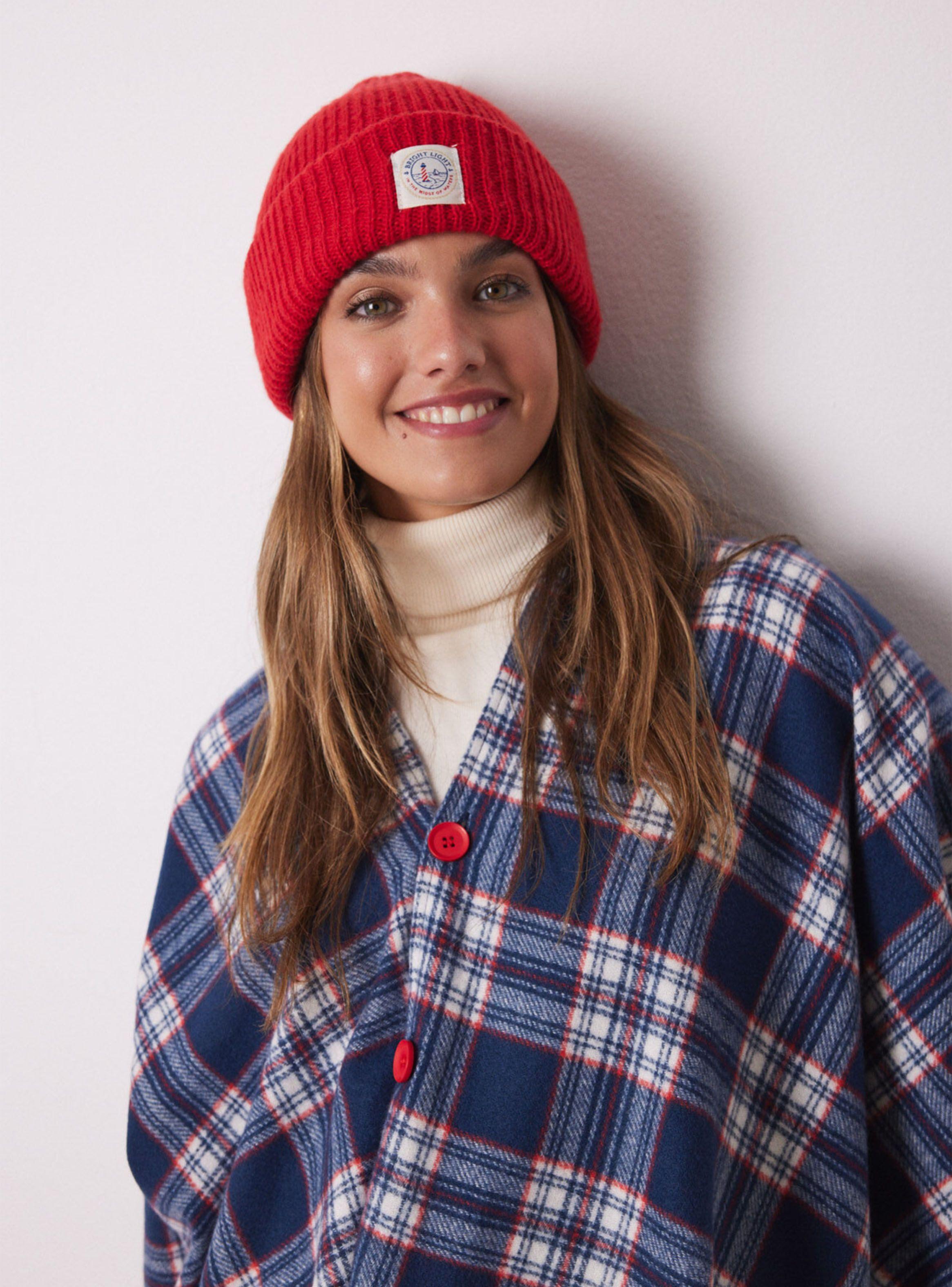 Poncho Cuadros Efecto Lana Cashmere-2