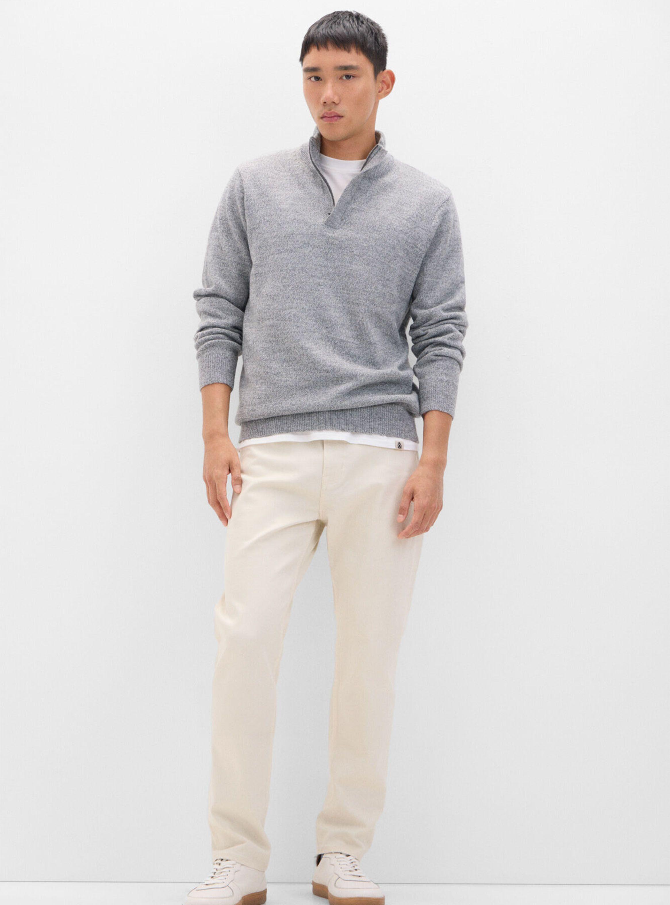 Sweater Lana Torzal Cuello Cremallera-3