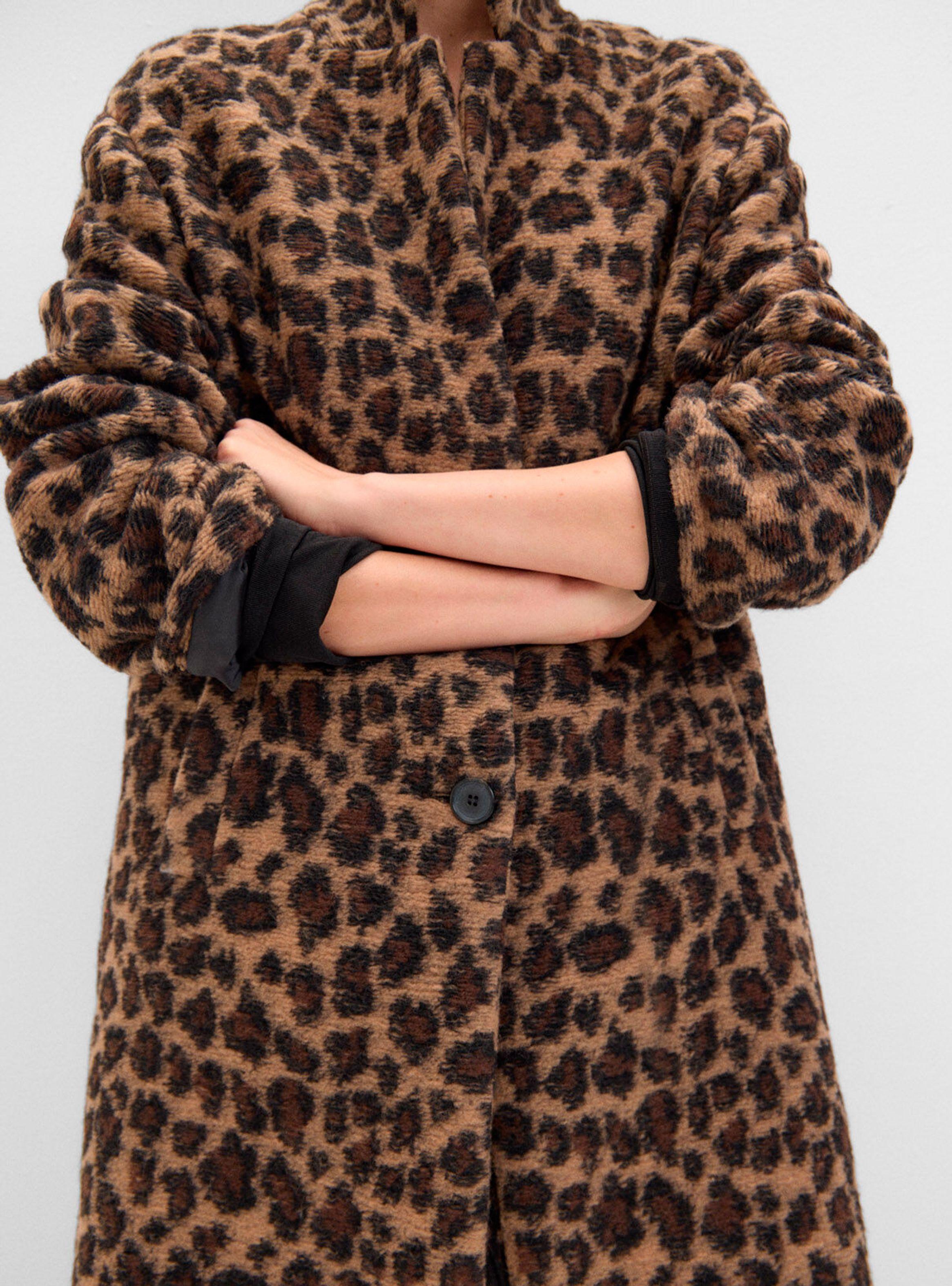 Abrigo Tejido Animal Print-3