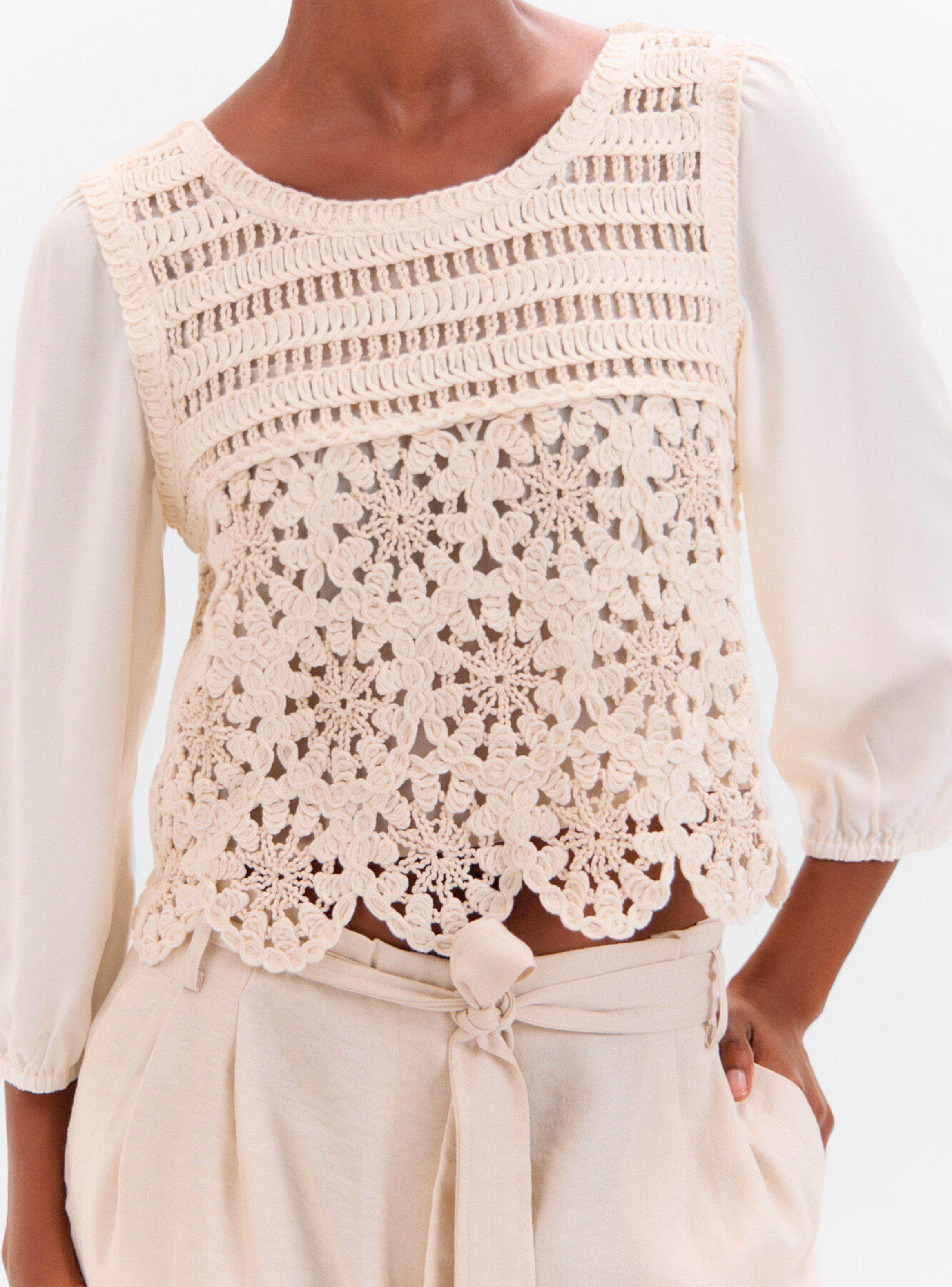 Blusa Combinada Frontal Crochet-2