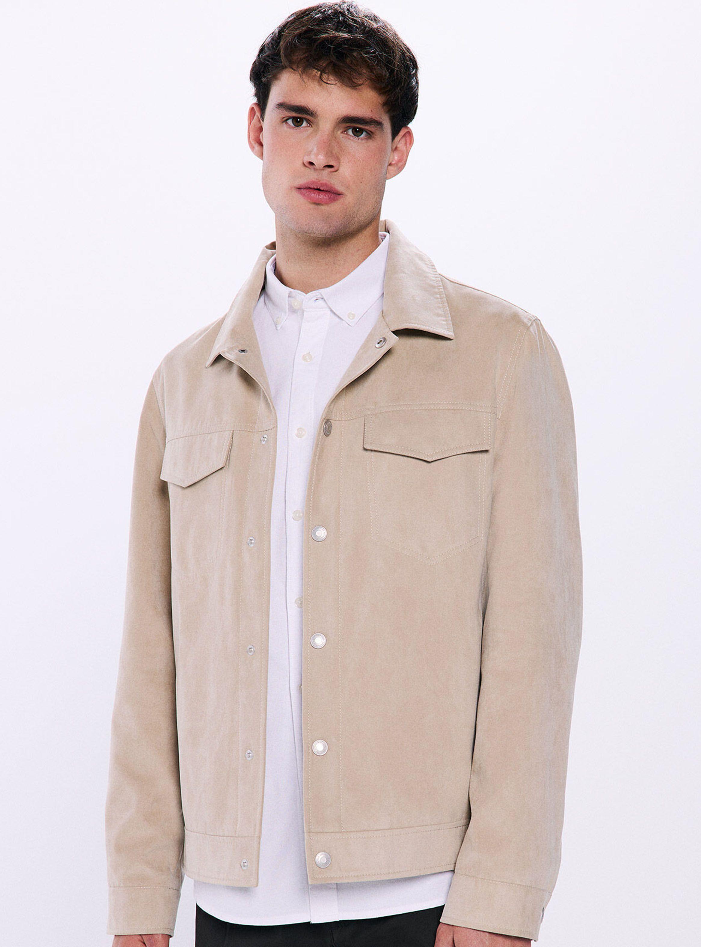 Chaqueta Efecto Ante-0