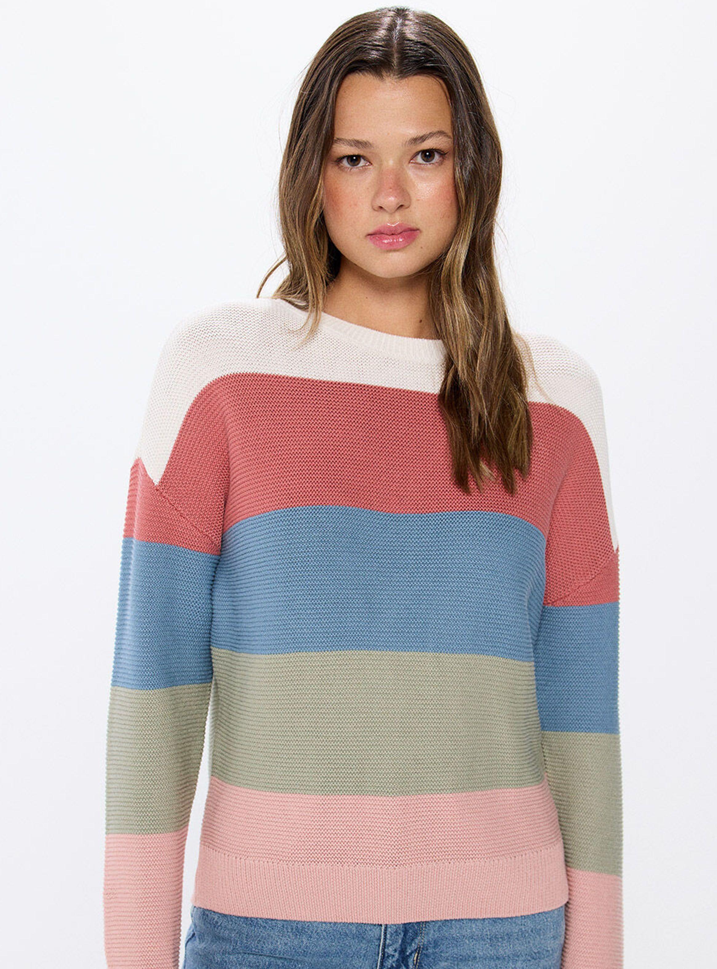 Sweater Rayas Color Block Algodón-0