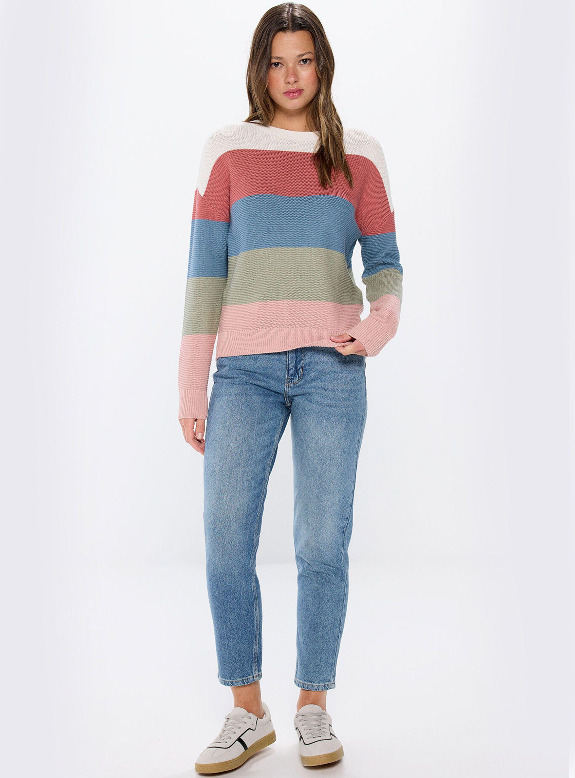 Sweater Rayas Color Block Algodón-3