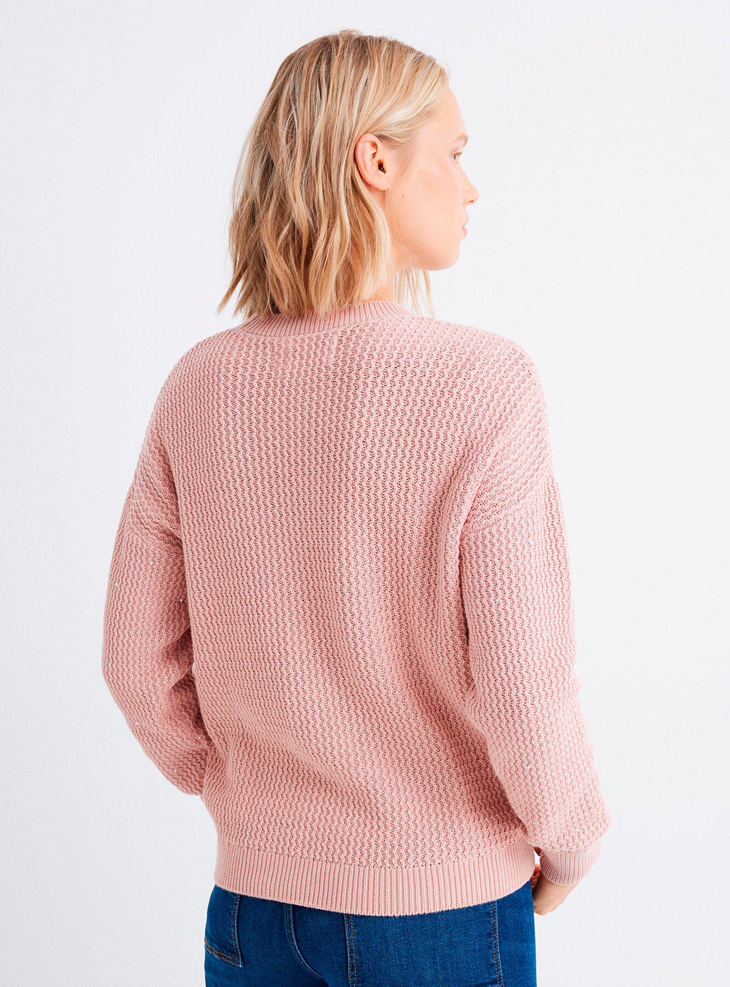 Sweater Cristales Cuello Redondo Algodón-1