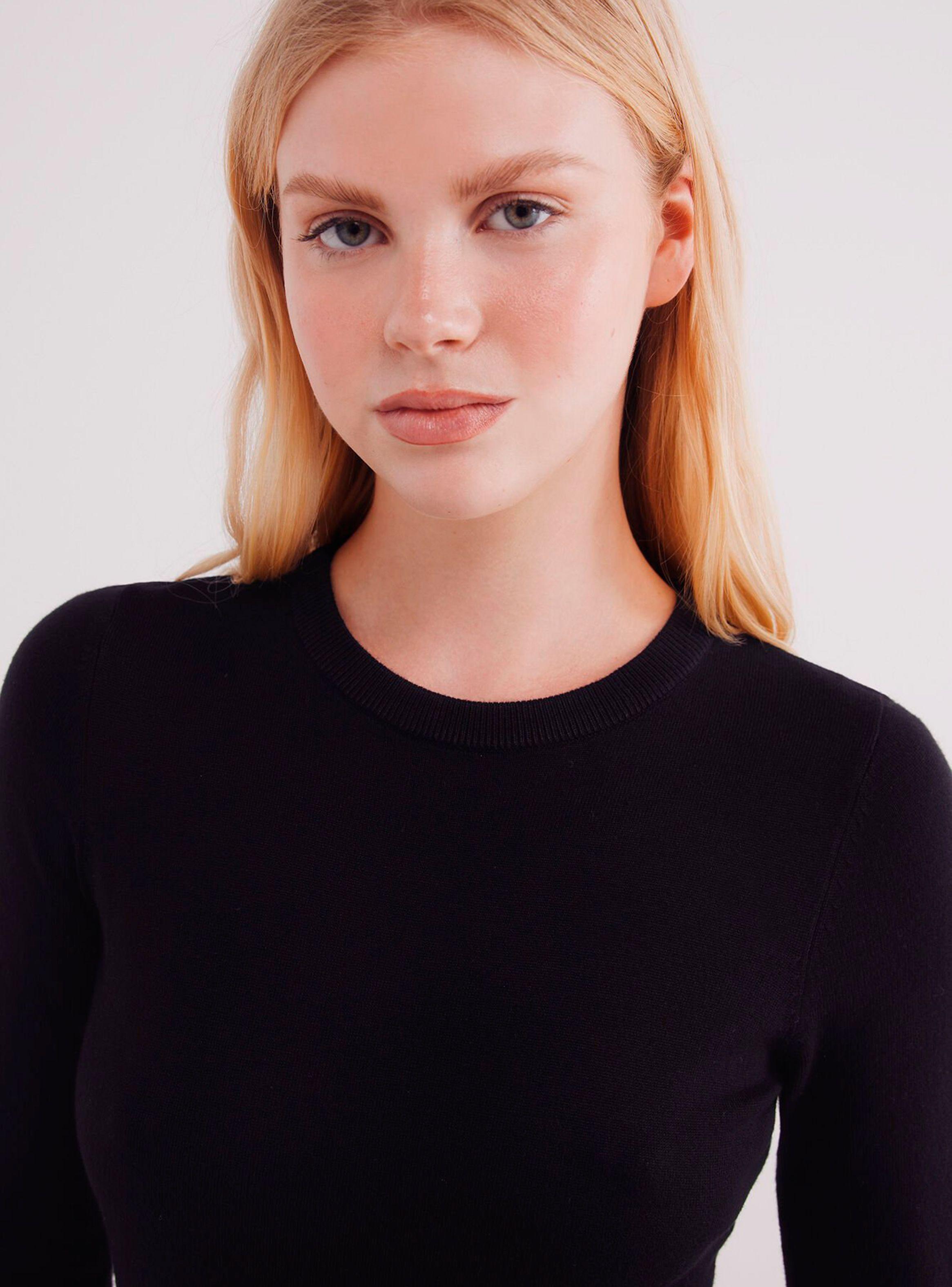 Vestido Punto Midi Botones Puños-3