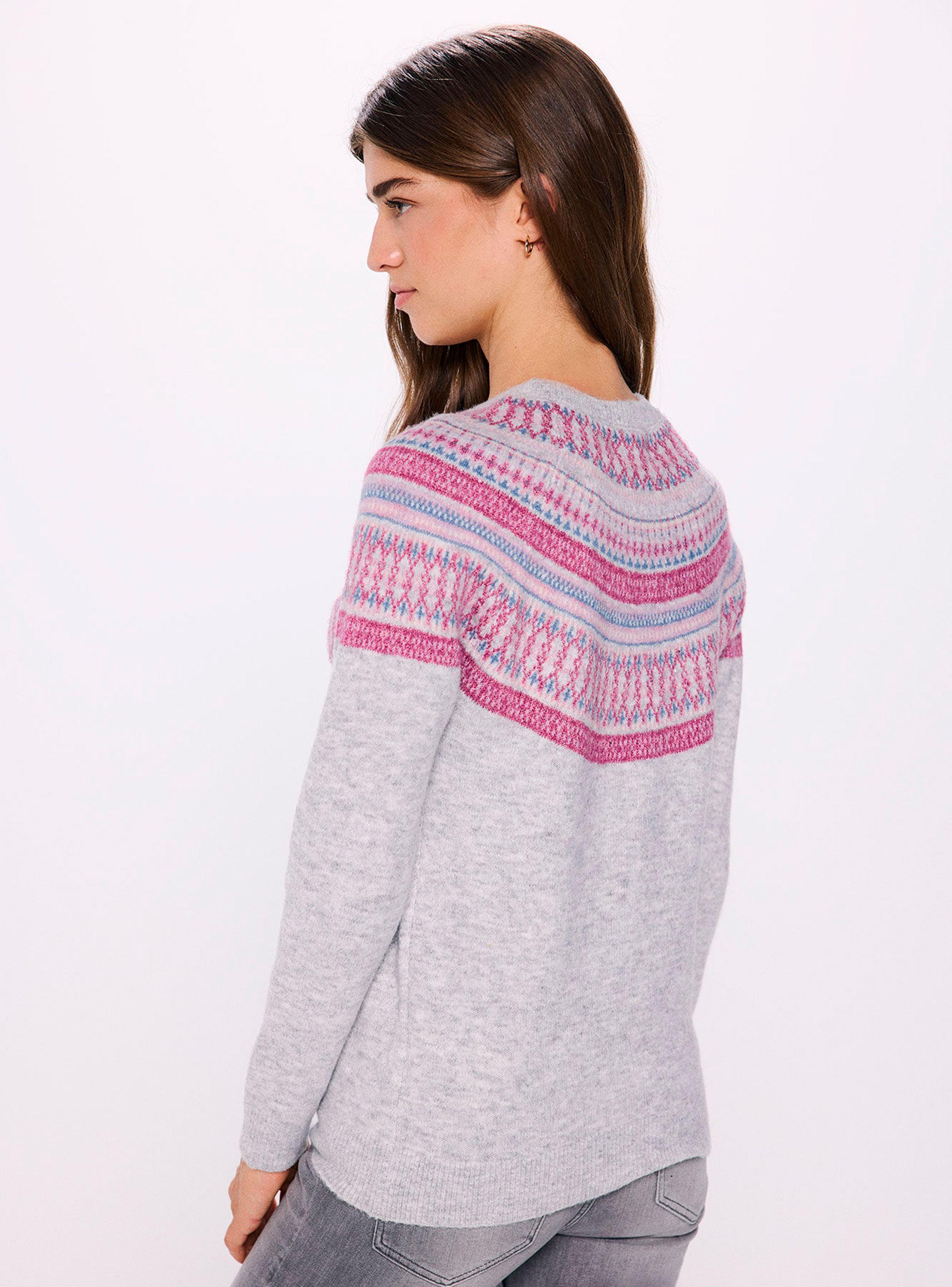 Sweater Cenefas Jacquard Violeta-1