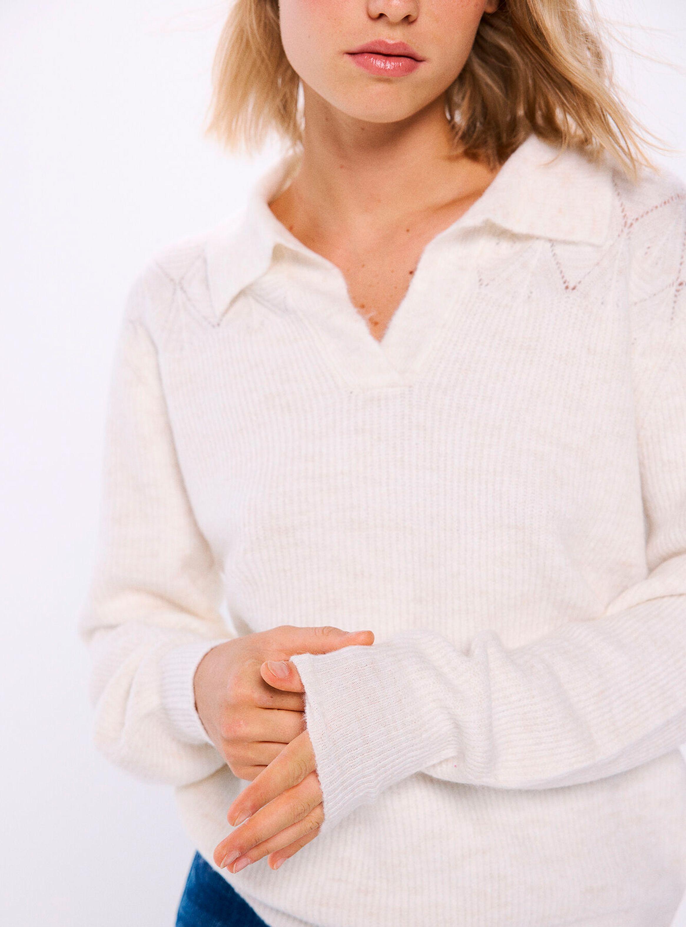 Sweater Polo Detalles Pointelle-3