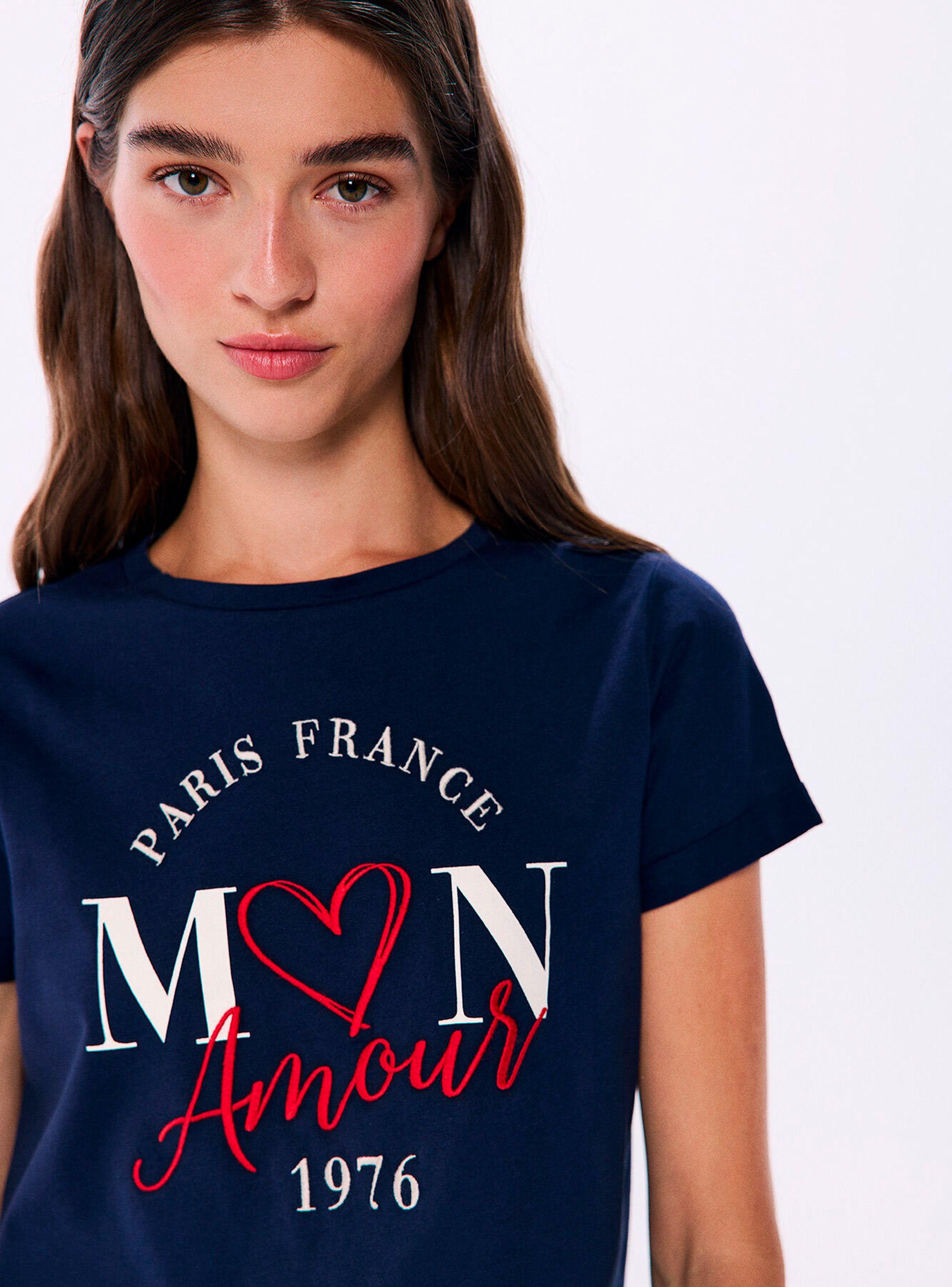 Polera Gráfica Amour Algodón Manga Vuelta-2