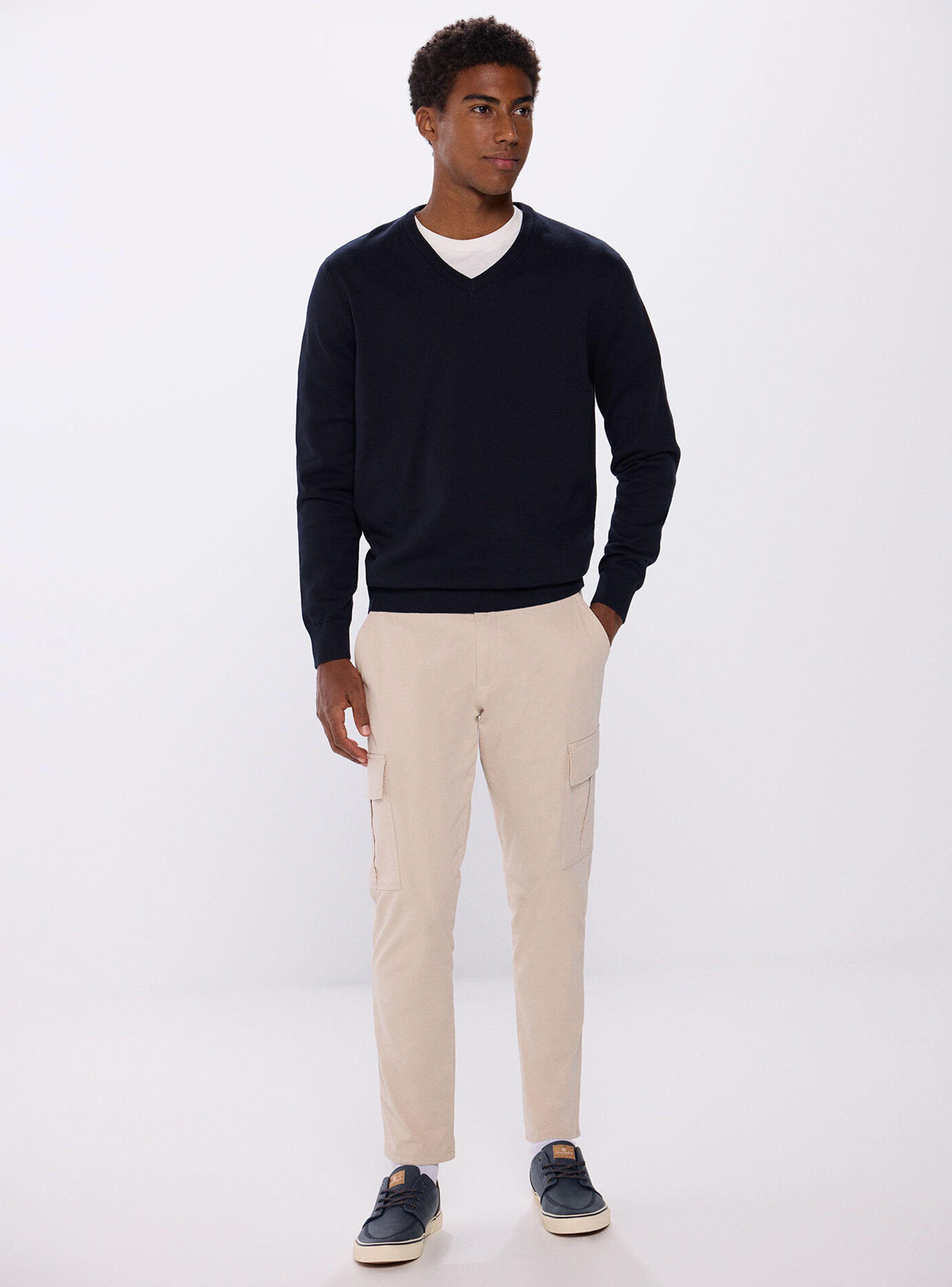 Sweater Básico Cuello Pico-3